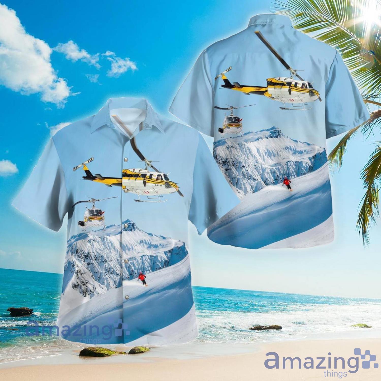 Heliski Aloha Short Sleeve Blue Hawaiian Shirt Summer Gift Product Photo 1 Heliski Aloha Short Sleeve Blue Hawaiian Shirt Summer Gift Product Photo 1