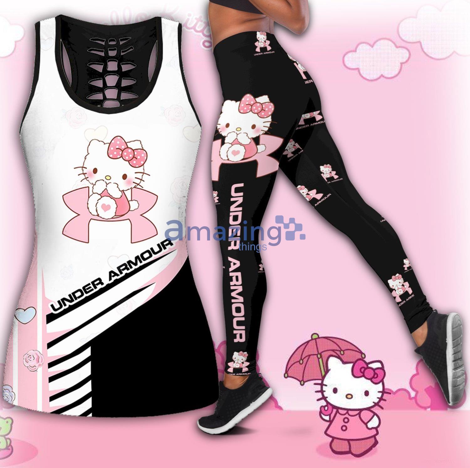 Boston Red Sox Hello Kitty Combo Hollow Tanktop And Leggings For Women