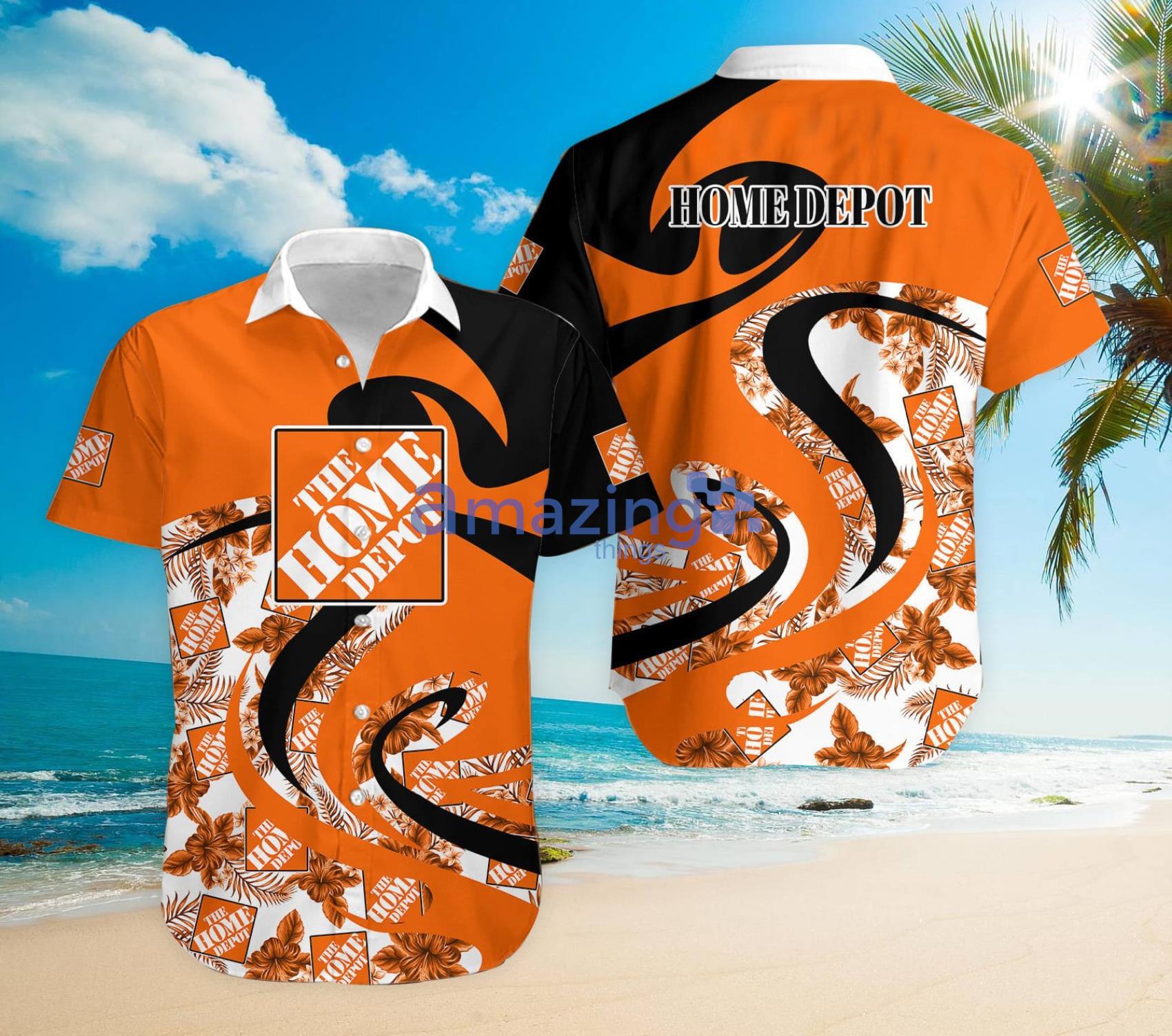 Home Depot Tropical Flower Hawaiian Shirt Product Photo 1