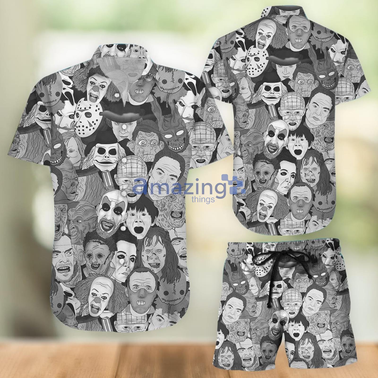 Horror Movies Aloha Combo Hawaiian Shirt And Shorts Gift For Summer Vacation Product Photo 1