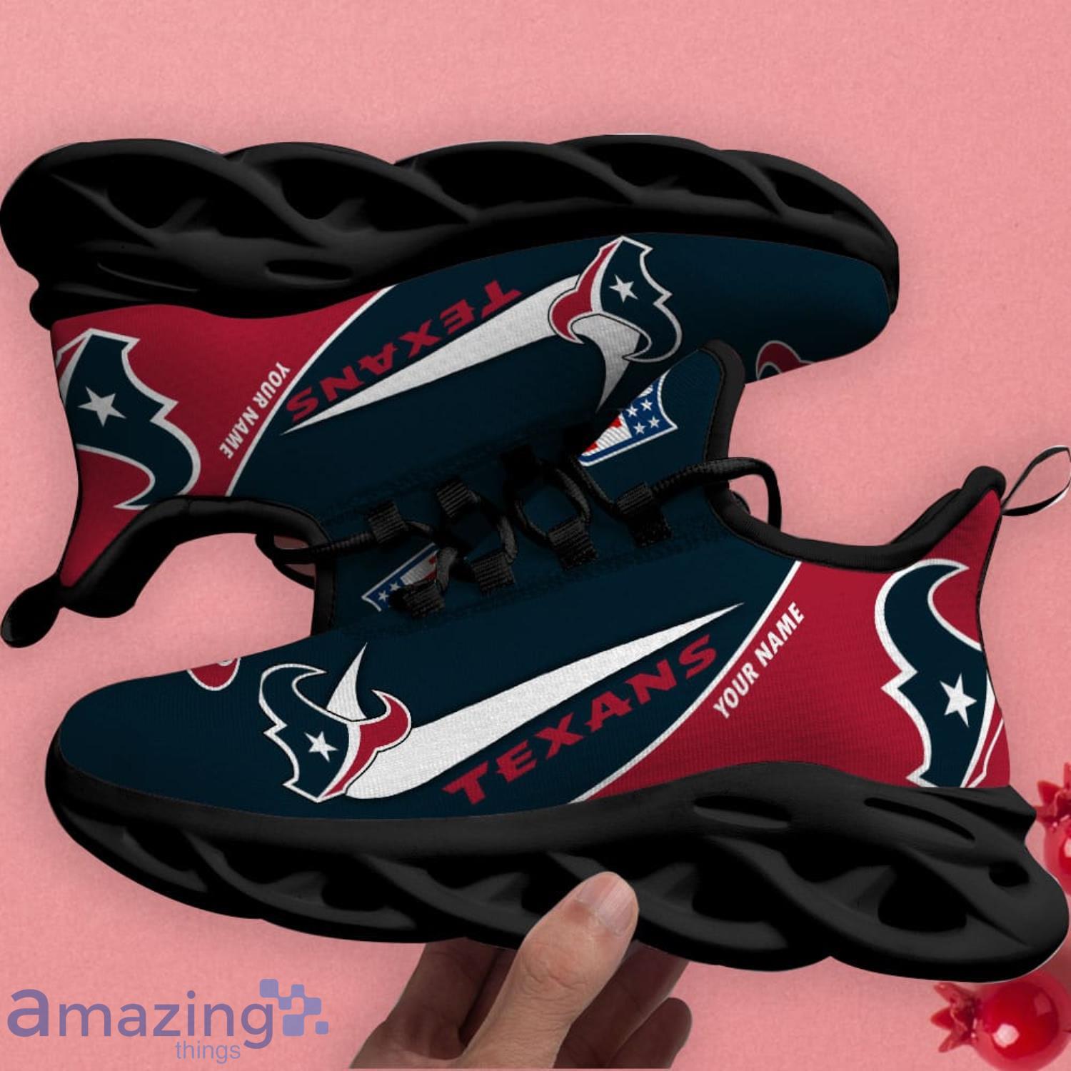 Houston Texans Custom Name 2023 NFL Max Soul Shoes For Men And Women image Houston Texans Custom Name 2023 NFL Max Soul Shoes For Men And Women Product Photo 3
