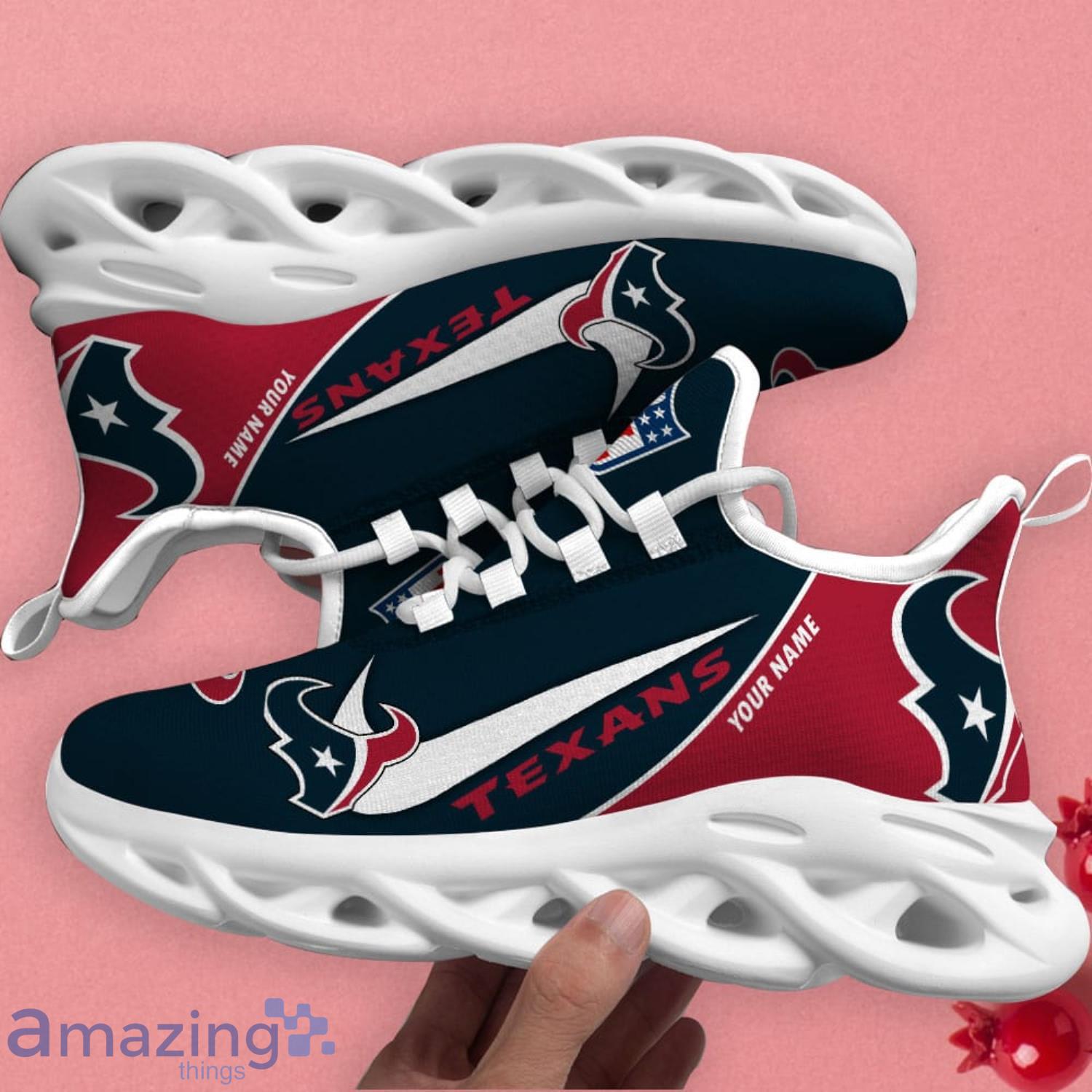 Houston Texans Custom Name 2023 NFL Max Soul Shoes For Men And Women image Houston Texans Custom Name 2023 NFL Max Soul Shoes For Men And Women Product Photo 4