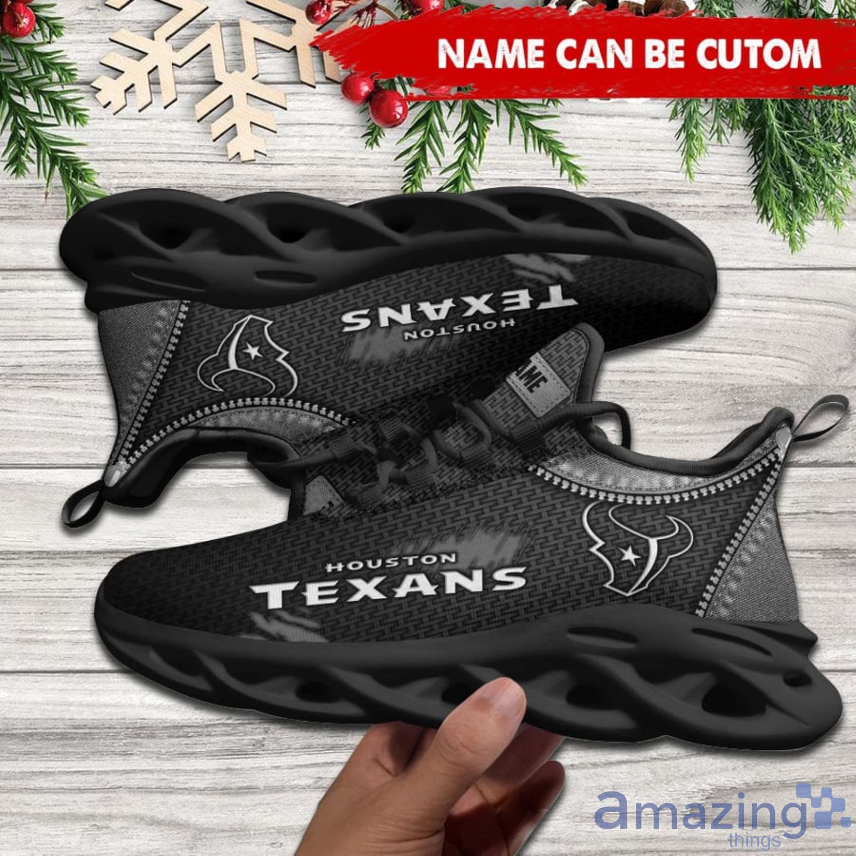 Nfl Houston Texans Custom Name Max Soul Shoes Chunky Sneakers