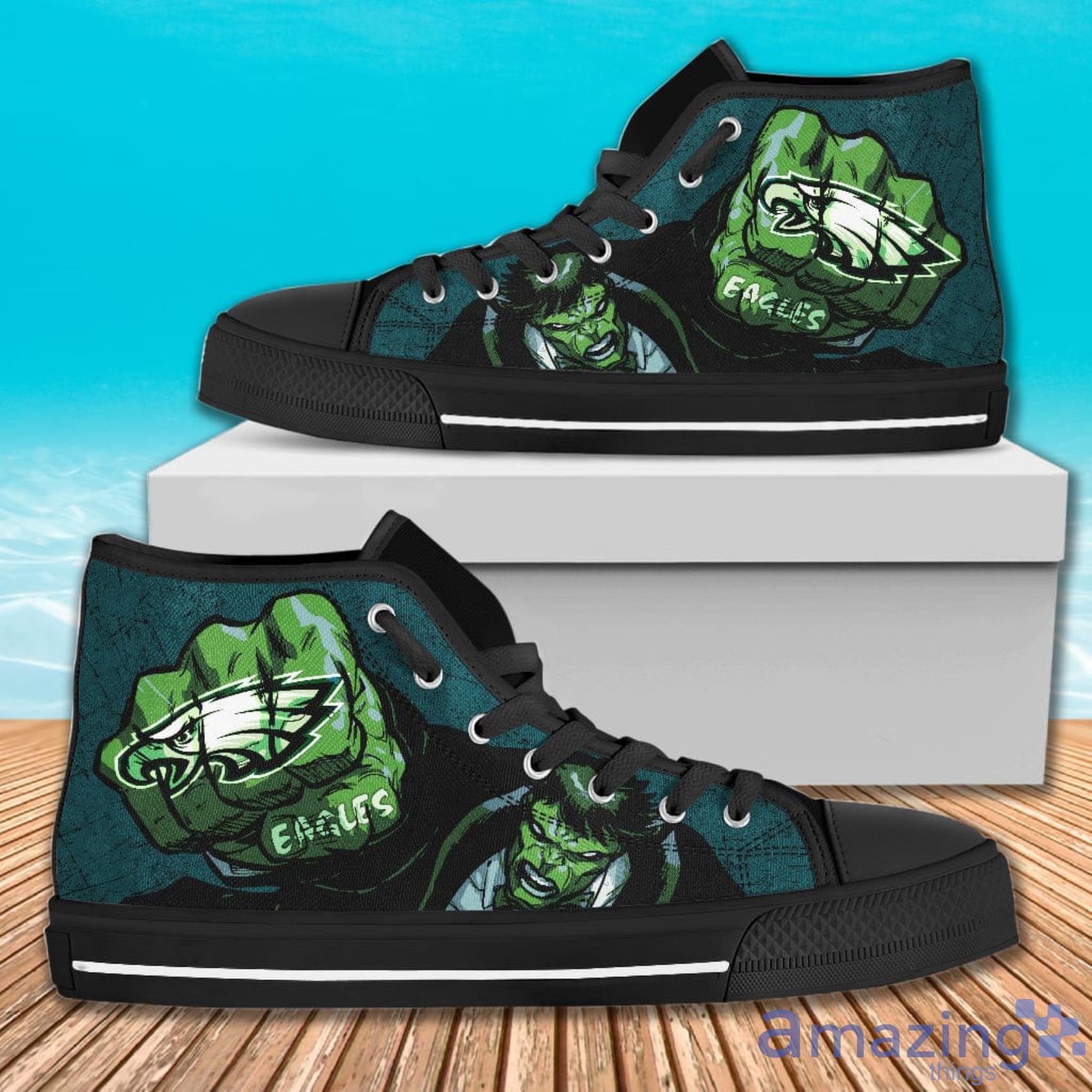 Hulk Punch Philadelphia Eagles High Top Canvas Shoes For Men And Women Product Photo 1