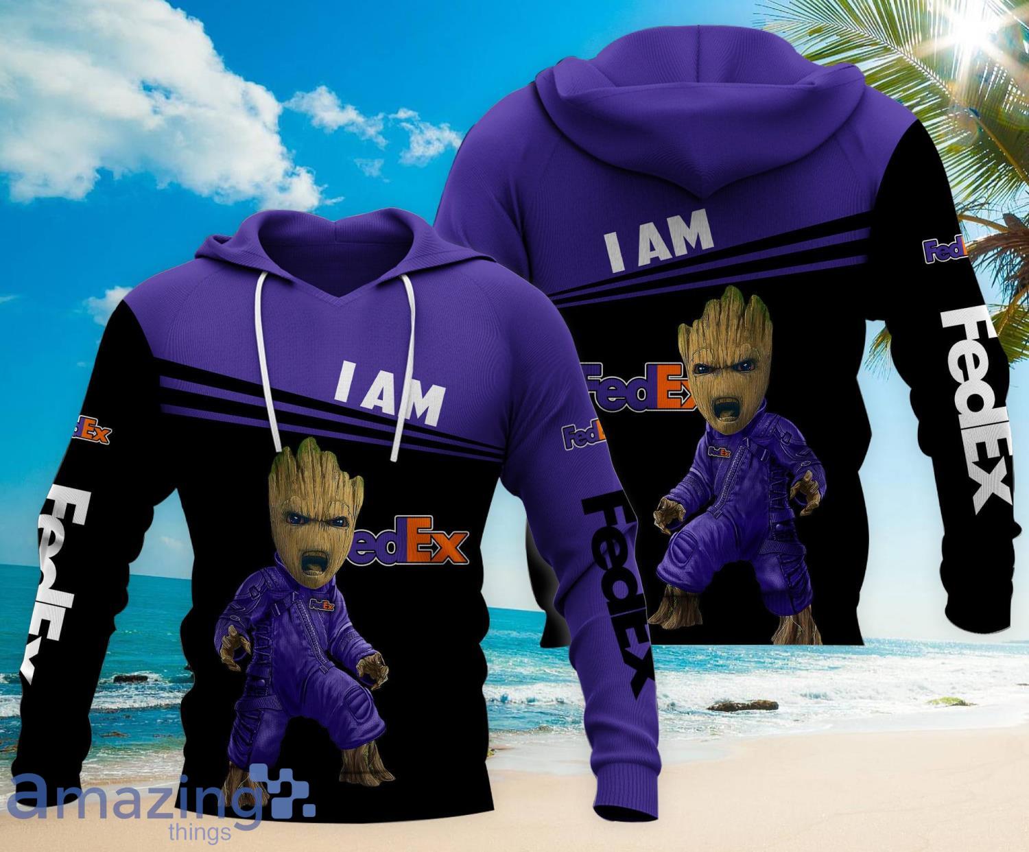 I Am Fedex Baby Groot 3D All Over Printed Hoodie Zip Hoodie Product Photo 1