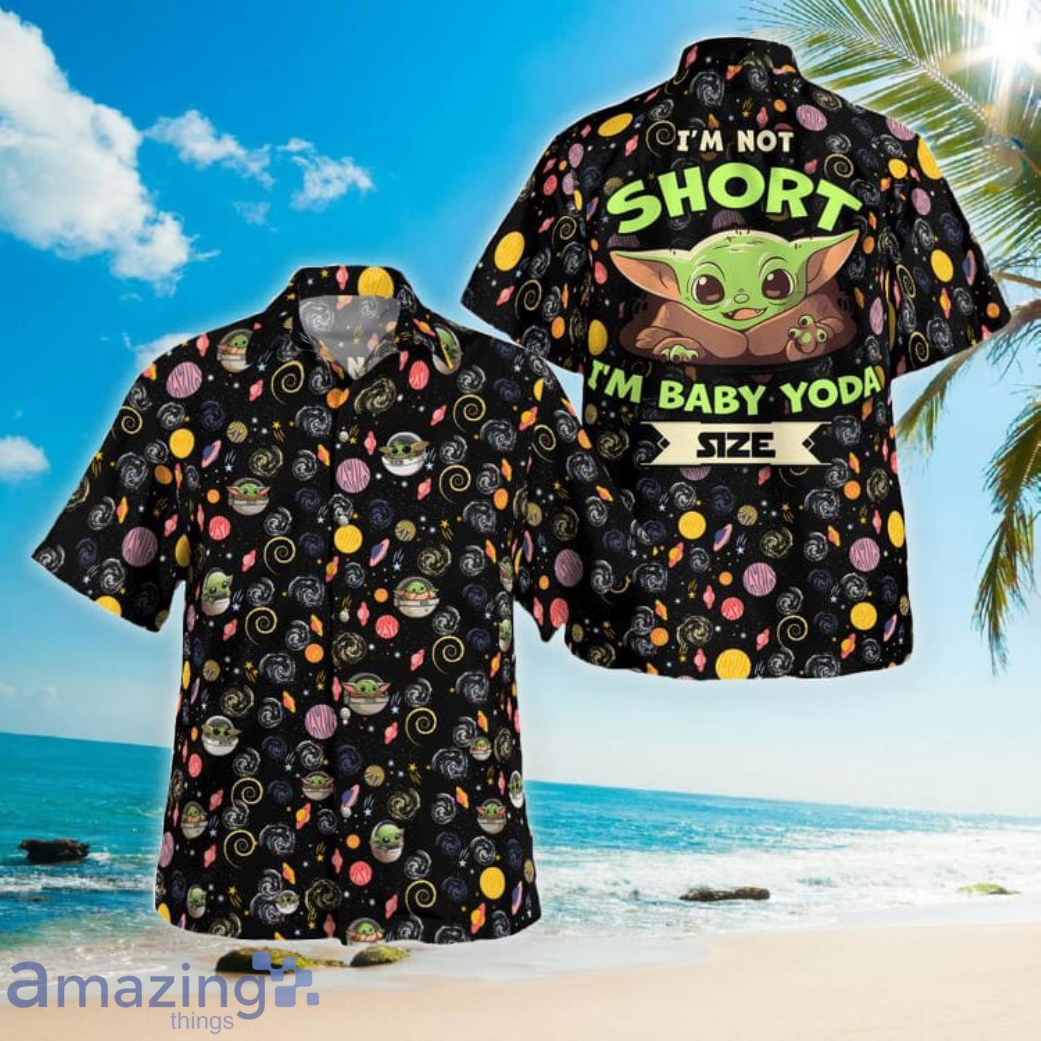 I’m Baby Yoda Size Aloha Summer Gift Hawaiian Shirt Product Photo 1