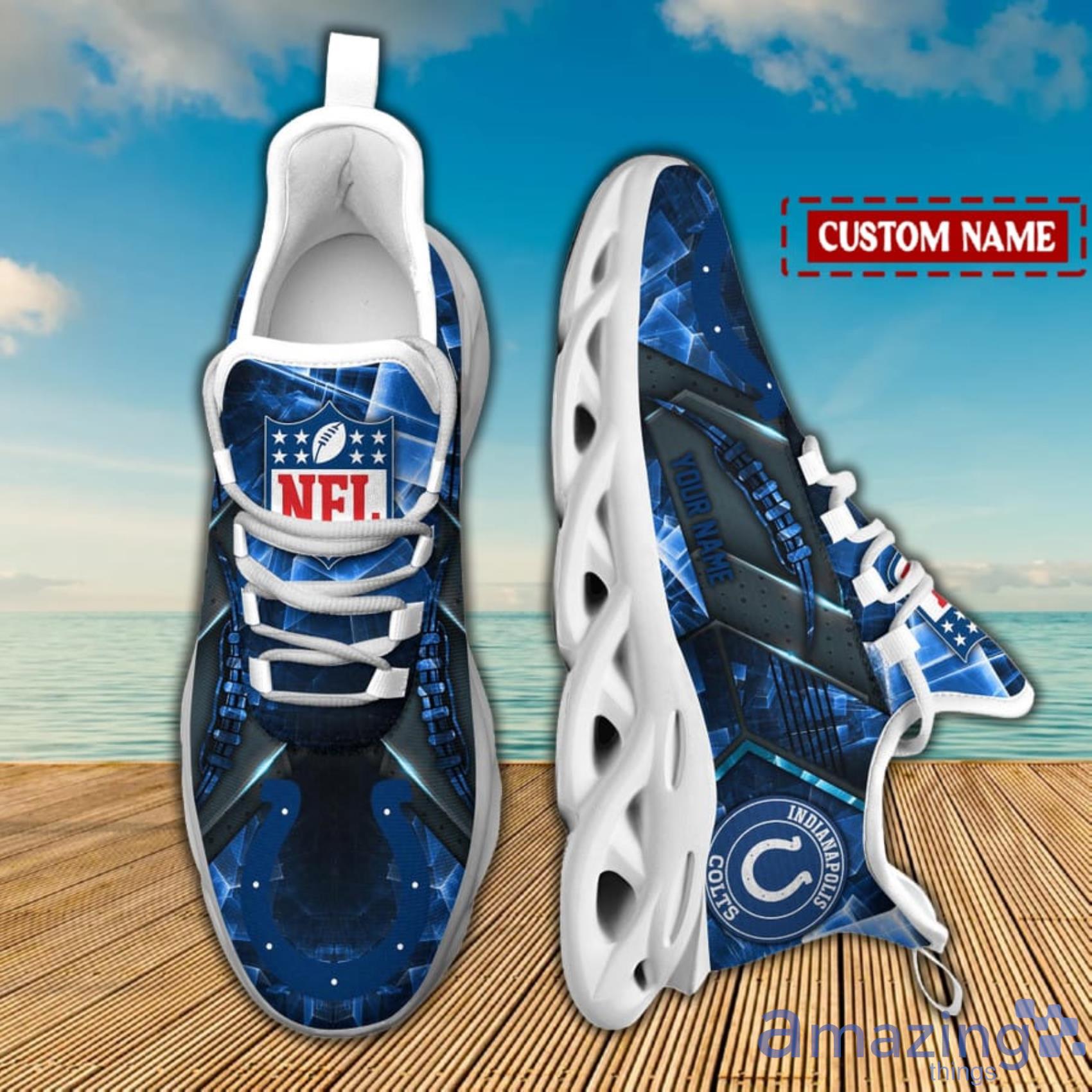 Indianapolis Colts American Flag Breaking Wall Crocs Clog Shoes - Jomagift