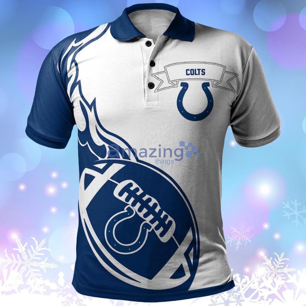 Indianapolis Colts Polo Shirt Flame Ball NFL