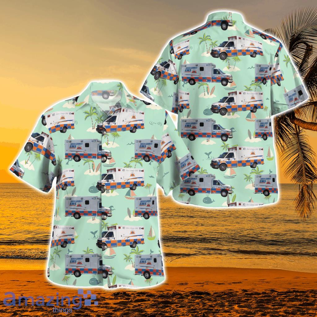 Iosco County Ems, East Tawas, Michigan Hawaiian Shirt - Iosco County Ems, East Tawas, Michigan Hawaiian Shirt