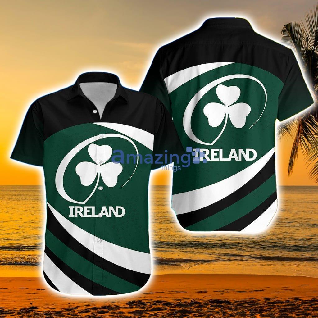 Irish Rugby Tropical Hawaiian Shirt Shamrock Simple Version - Irish Rugby Tropical Hawaiian Shirt Shamrock Simple Version