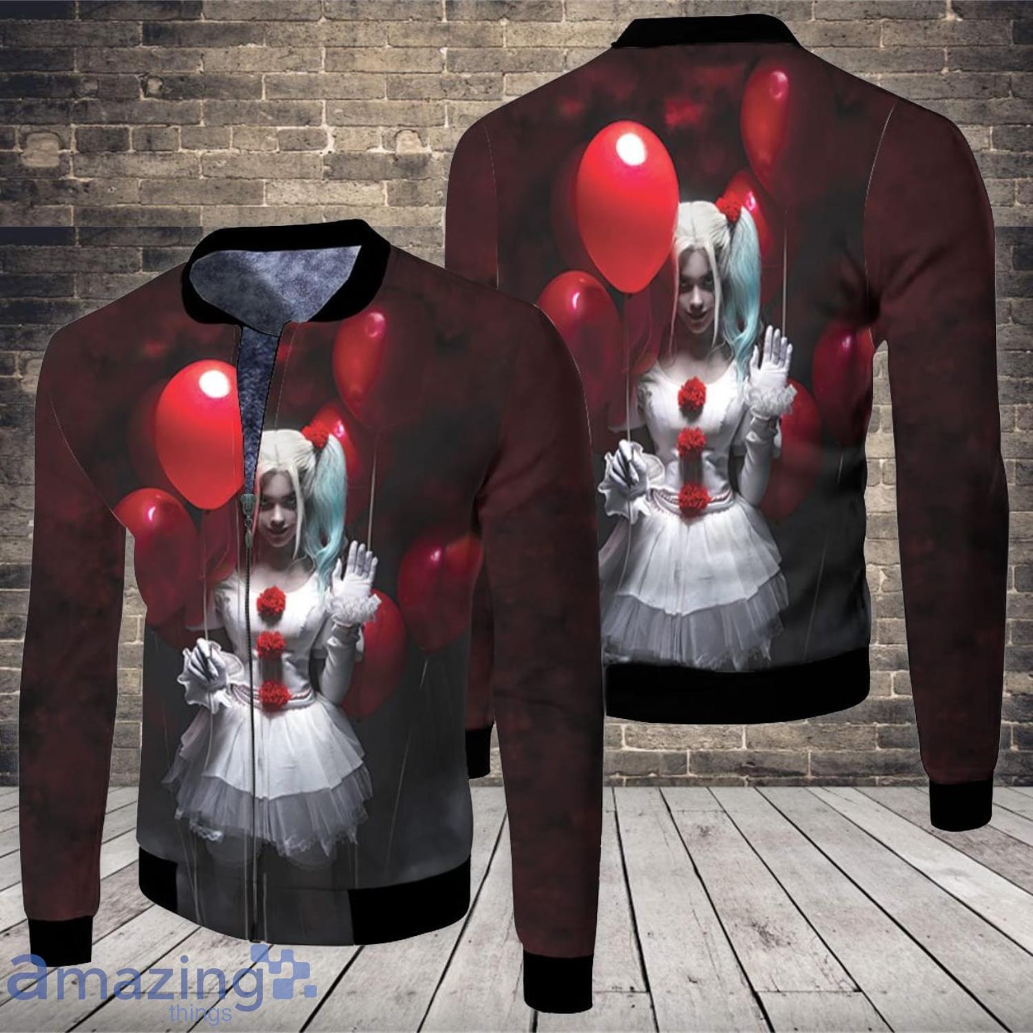 It Harley Quinn 3D All Over Printed Fleece Bomber Jacket Product Photo 1