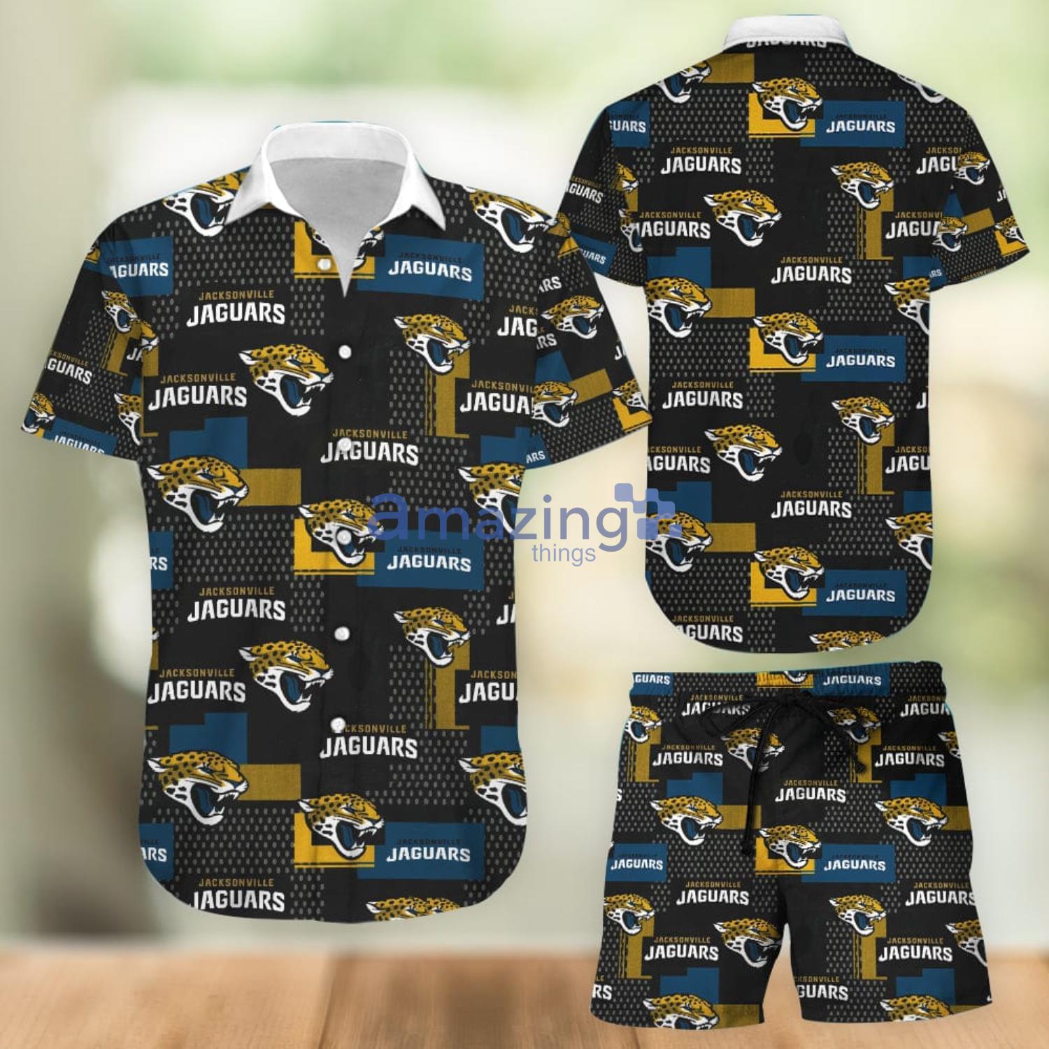 Jacksonville Jaguars Aloha Shirt Hawaiian Aloha Shirt Hawaiian Shorts Beach Short Shirt Product Photo 1