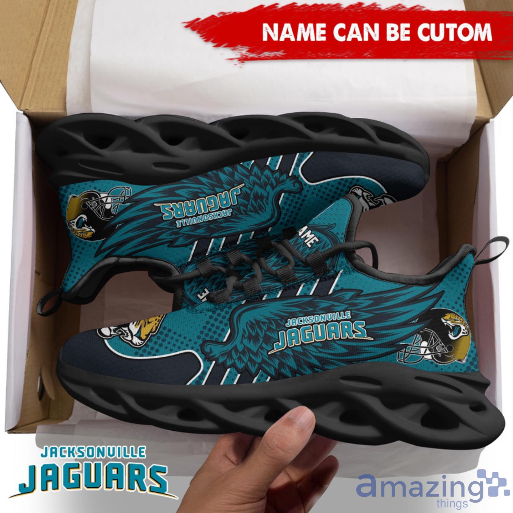 Jacksonville Jaguars Custom Name Men And Women Max Soul Shoes