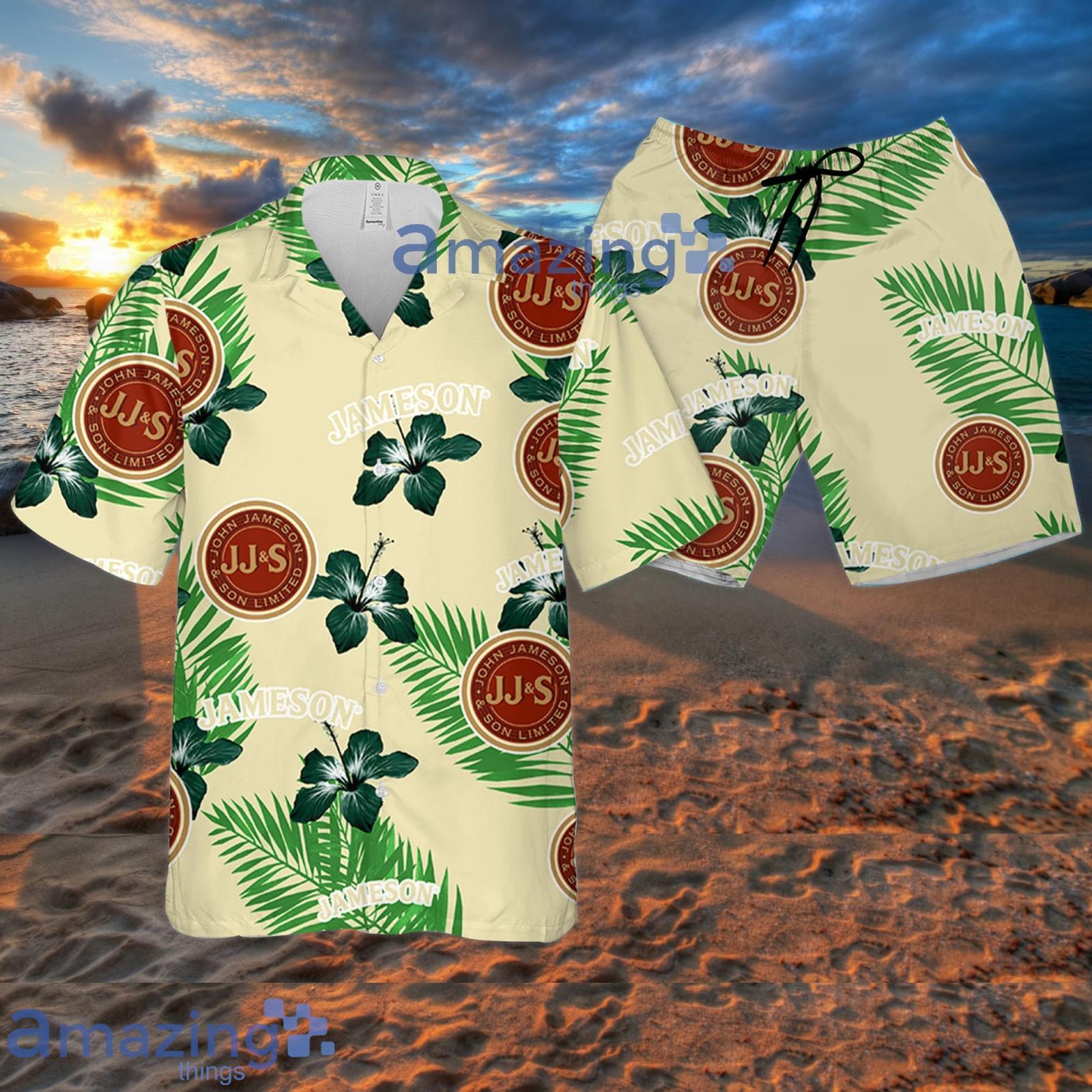 Jameson Hibiscus Flower Pattern Hawaiian Shirt Summer Gift For Beer Lover Product Photo 1