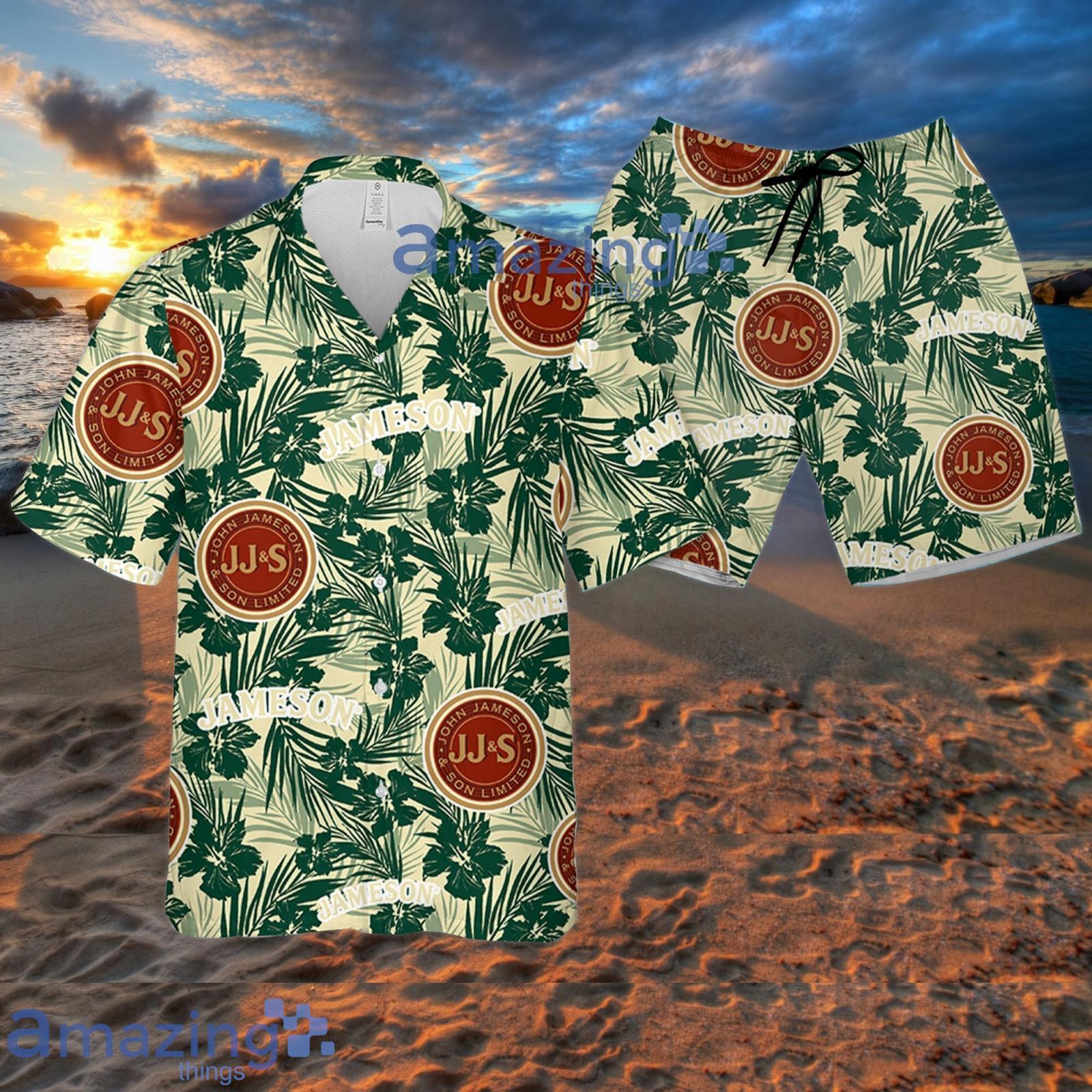 Jameson Tropical Flower Pattern Hawaiian Shirt Summer Gift For Beer Lover Product Photo 1