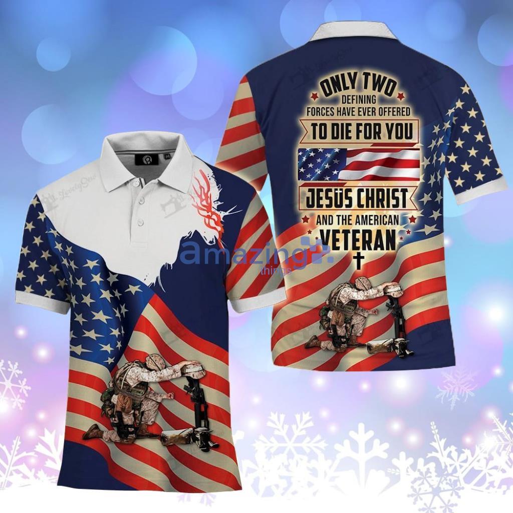 Jesus Christ And The American Veteran Navy Polo Shirt - Jesus Christ And The American Veteran Navy Polo Shirt