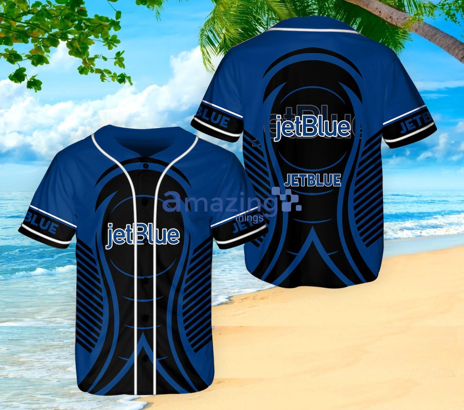 Jetblue All Over Printed Baseball Jersey Shirt Product Photo 1