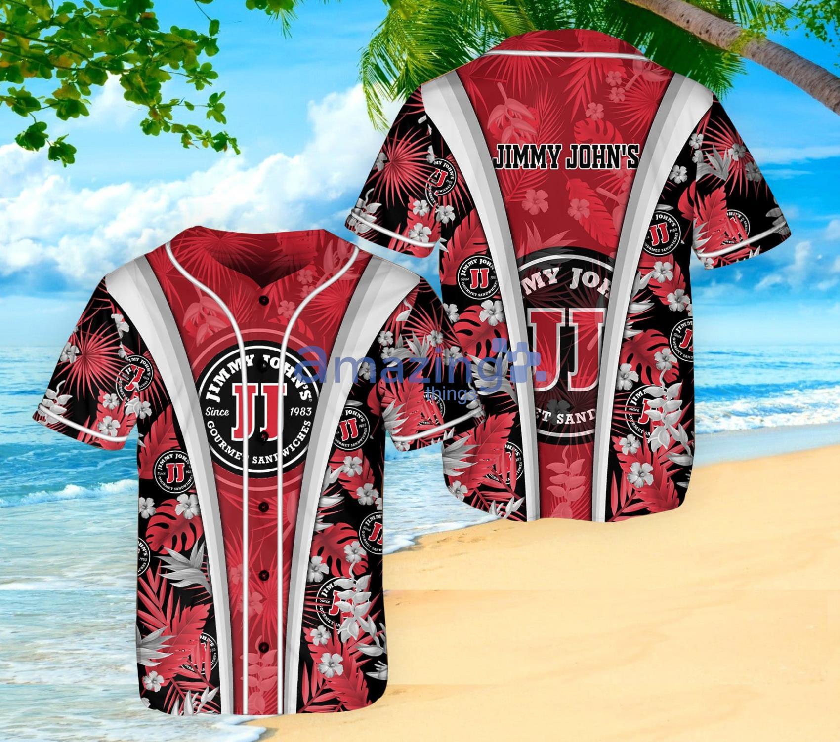 Jimmy John's Tropical Aloha Baseball Jersey Shirt Product Photo 1