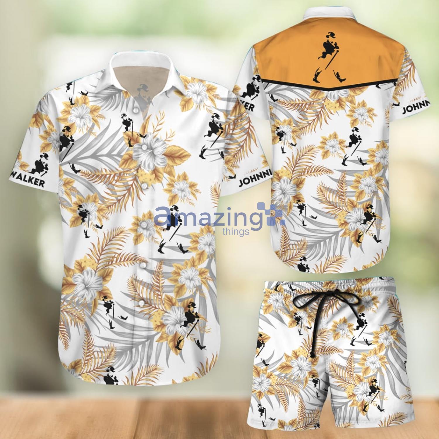 Johnnie Walker Aloha Combo Hawaiian Shirt And Shorts Gift For Summer Vacation Product Photo 1