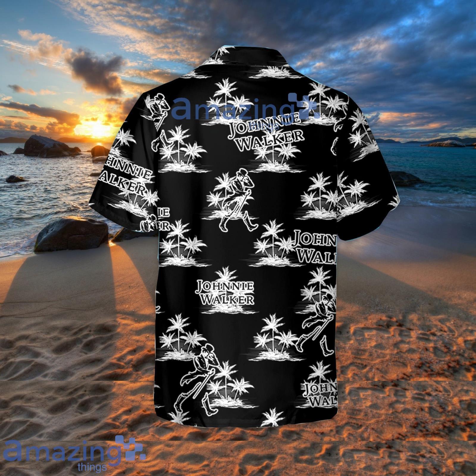 Johnnie Walker Coconut Island Pattern Hawaiian Shirt Summer Gift For Beer Lover image Johnnie Walker Coconut Island Pattern Hawaiian Shirt Summer Gift For Beer Lover Product Photo 3