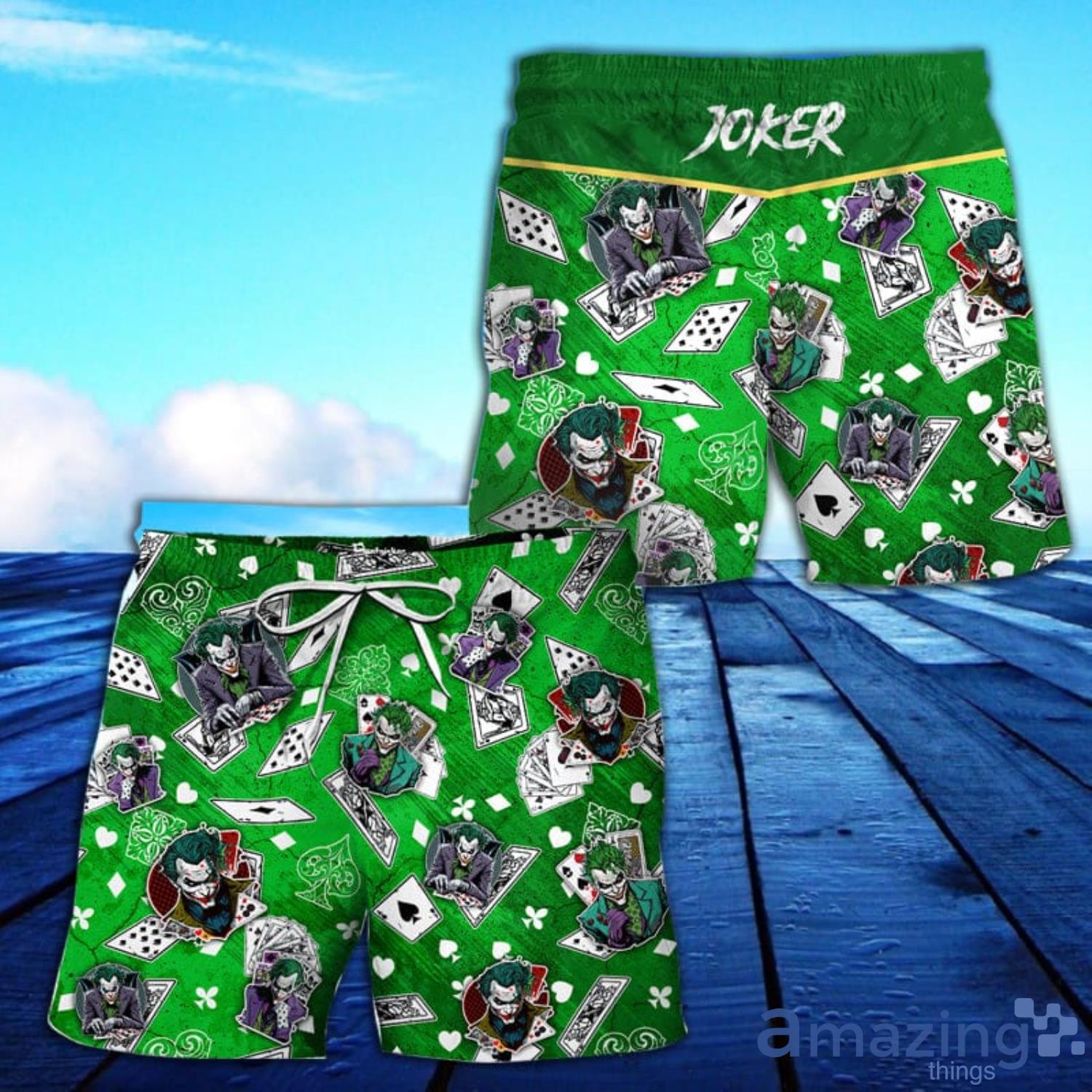 Joker Poker All Over Print Hawaiian Short Green Product Photo 1