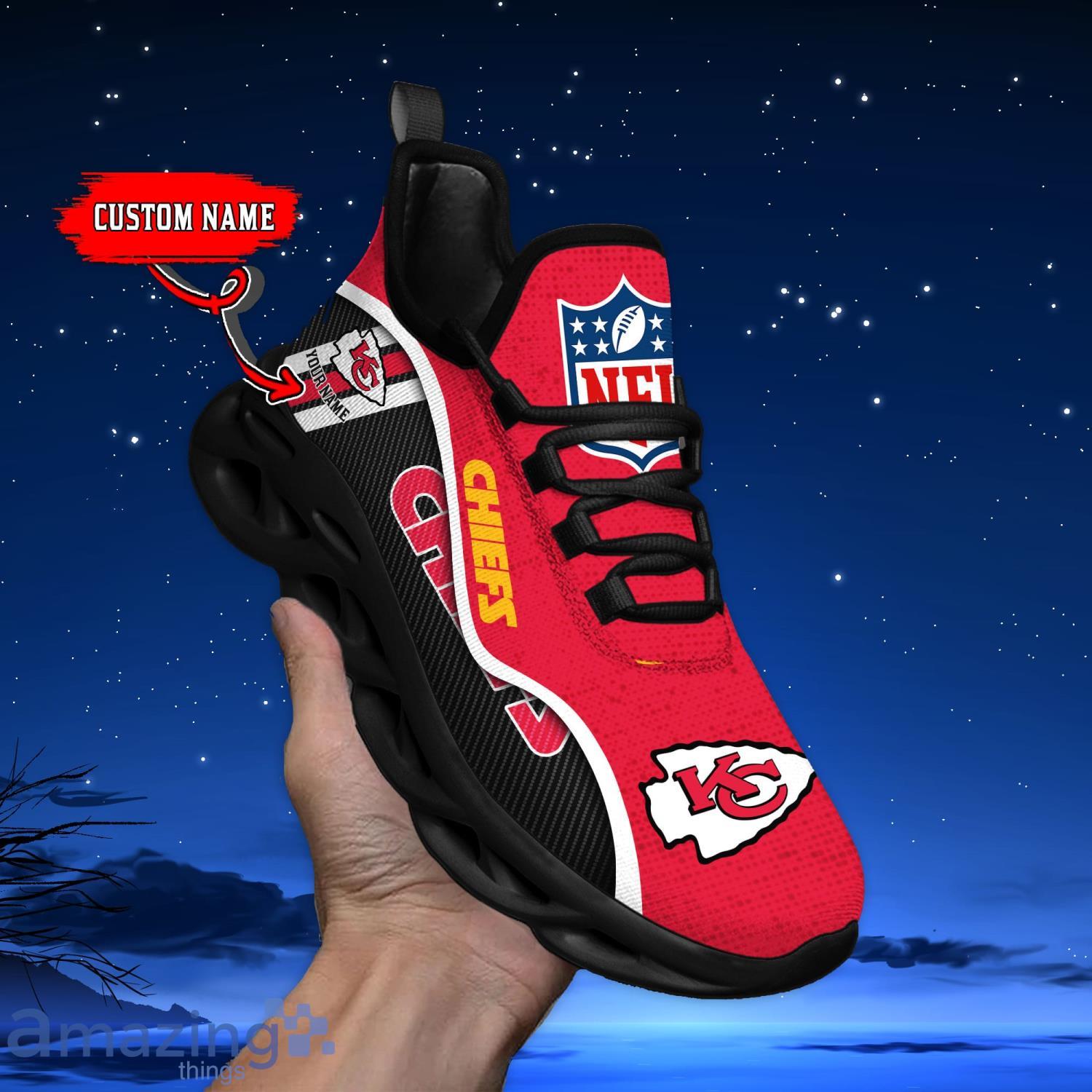 Custom Name Kansas City Chiefs New Logo Air Cushion Sports Shoes