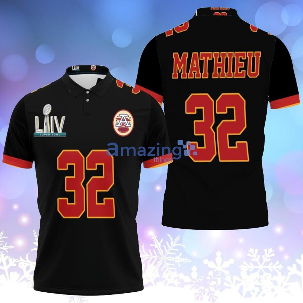 Kansas City Chiefs Tyrann Mathieu 32 Nfl Black Jersey Inspired Style Polo  Shirt