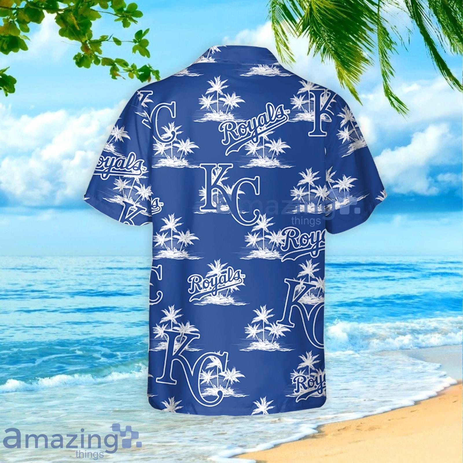 Kansas City Royals Baseball Coconut Beach Pattern Hawaiian Shirt And Shorts  Summer Vacation Gift