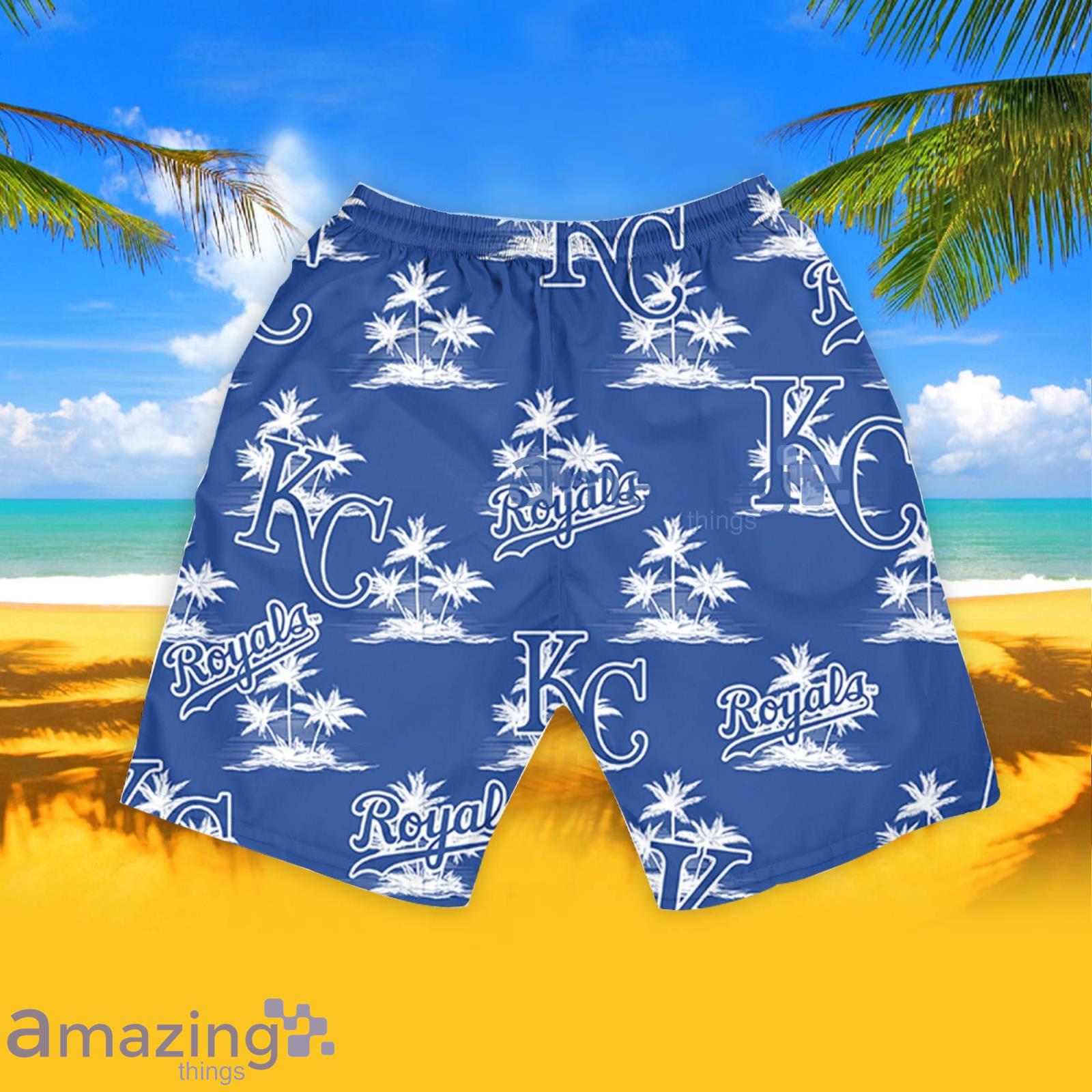 Kansas City Royals Baseball Coconut Beach Pattern Hawaiian Shirt And Shorts  Summer Vacation Gift