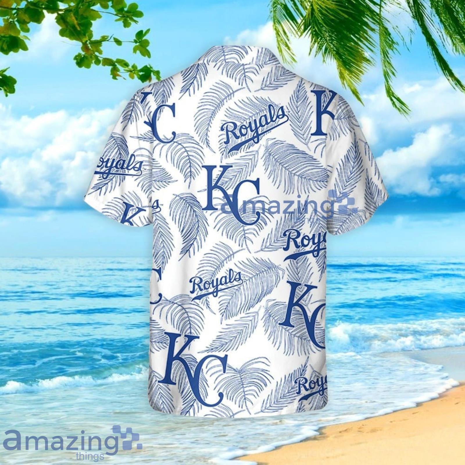 Kansas City Royals Palm Leaves Pattern 3D All Over Print Hawaiian