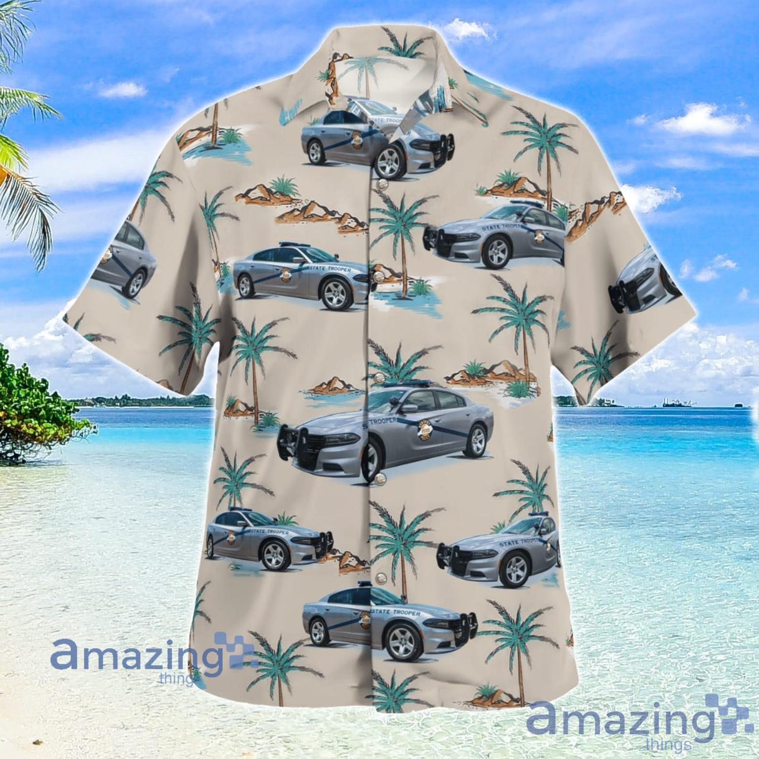 Kentucky State Police Vehicles Aloha Hawaiian Shirt Summer Gift image Kentucky State Police Vehicles Aloha Hawaiian Shirt Summer Gift Product Photo 2