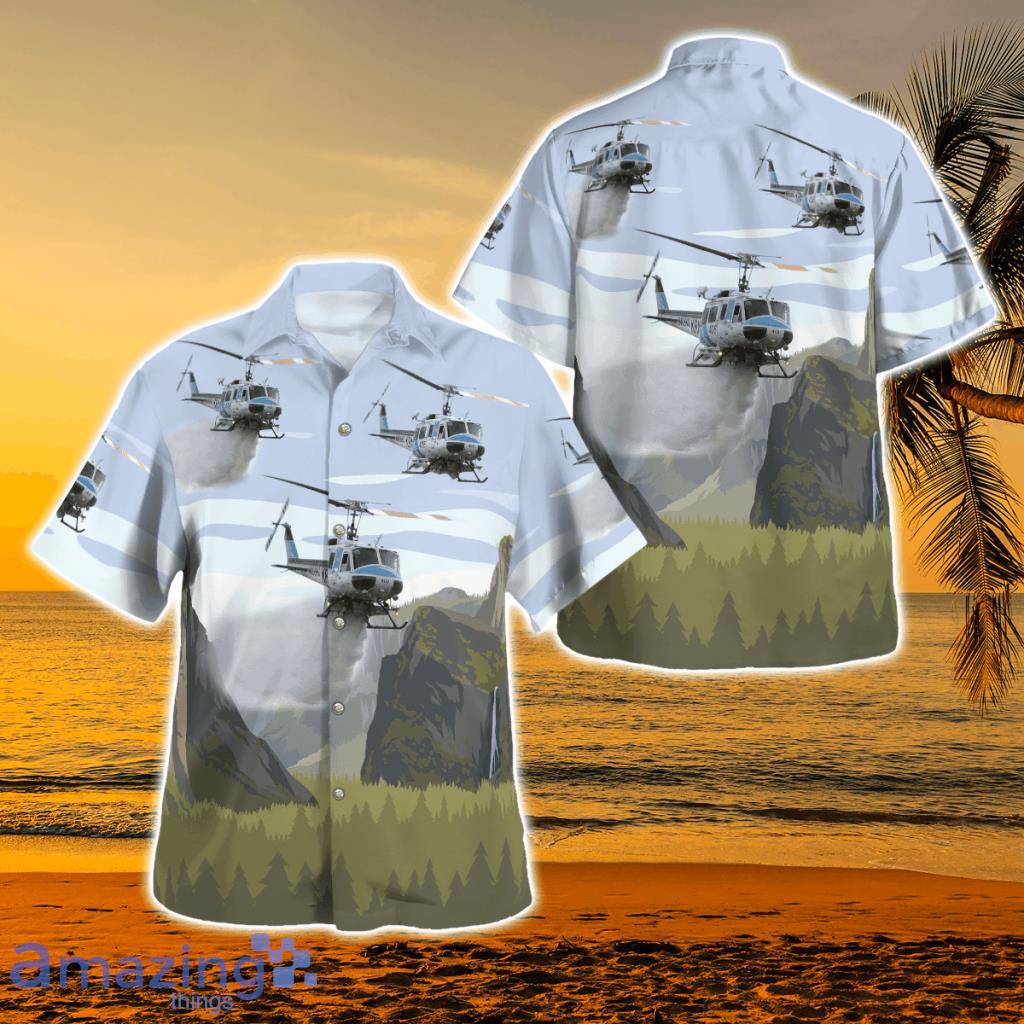 Kern County Fire Department Bell 205 Hawaiian Shirt - Kern County Fire Department Bell 205 Hawaiian Shirt