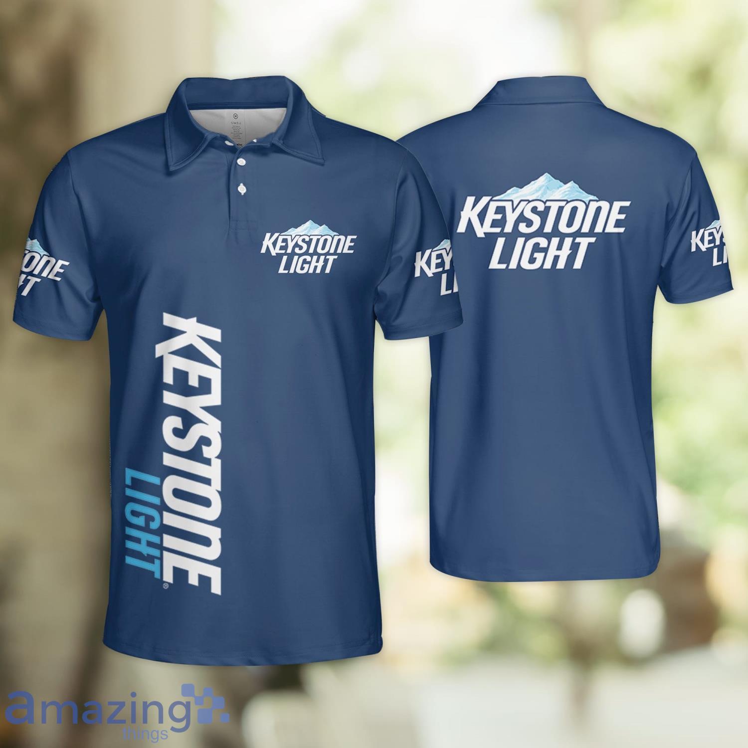 Keystone Light Blue Beer Lover Shirt Keystone Light Blue Beer Polo Shirt Product Photo 1