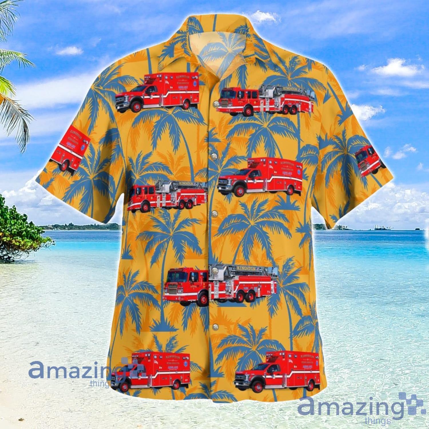 Kingston Fire & Emergency Management Aloha Hawaiian Shirt Summer Gift image Kingston Fire & Emergency Management Aloha Hawaiian Shirt Summer Gift Product Photo 2