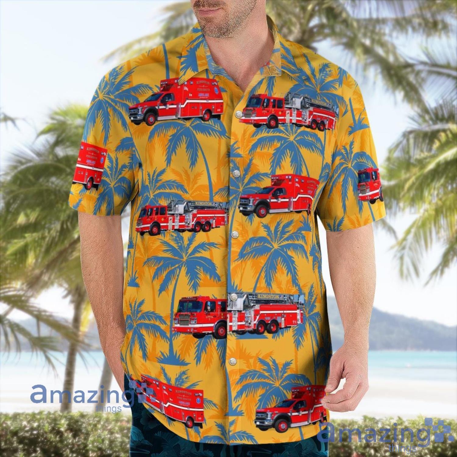 Kingston Fire & Emergency Management Aloha Hawaiian Shirt Summer Gift image Kingston Fire & Emergency Management Aloha Hawaiian Shirt Summer Gift Product Photo 3