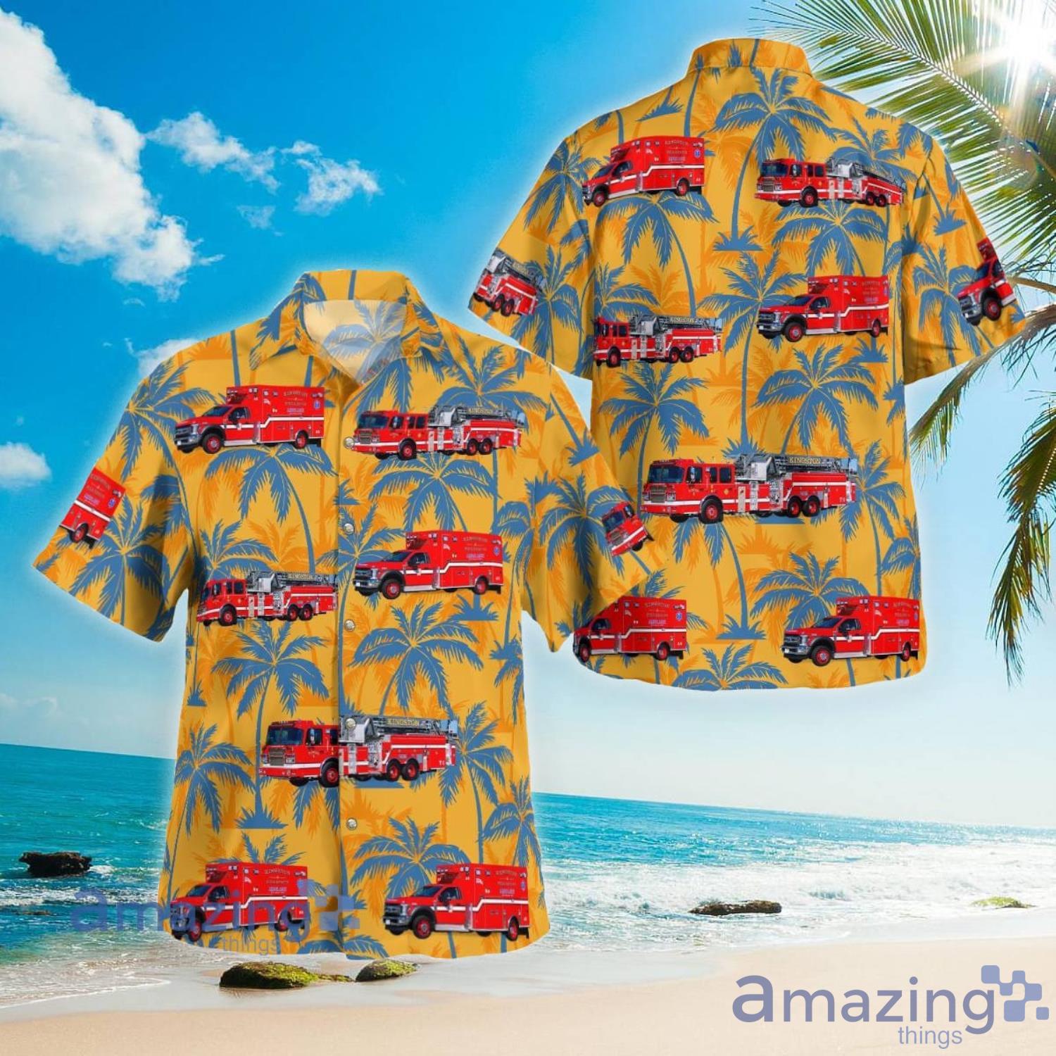 Kingston Fire & Emergency Management Aloha Hawaiian Shirt Summer Gift Product Photo 1 Kingston Fire & Emergency Management Aloha Hawaiian Shirt Summer Gift Product Photo 1