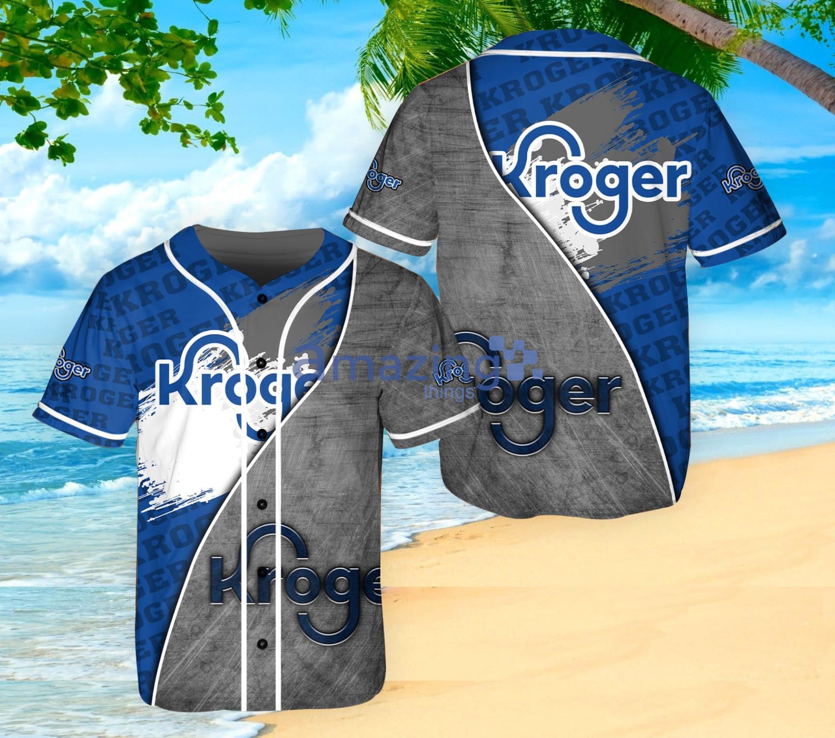 Kroger All Over Printed Baseball Jersey Shirt Product Photo 1