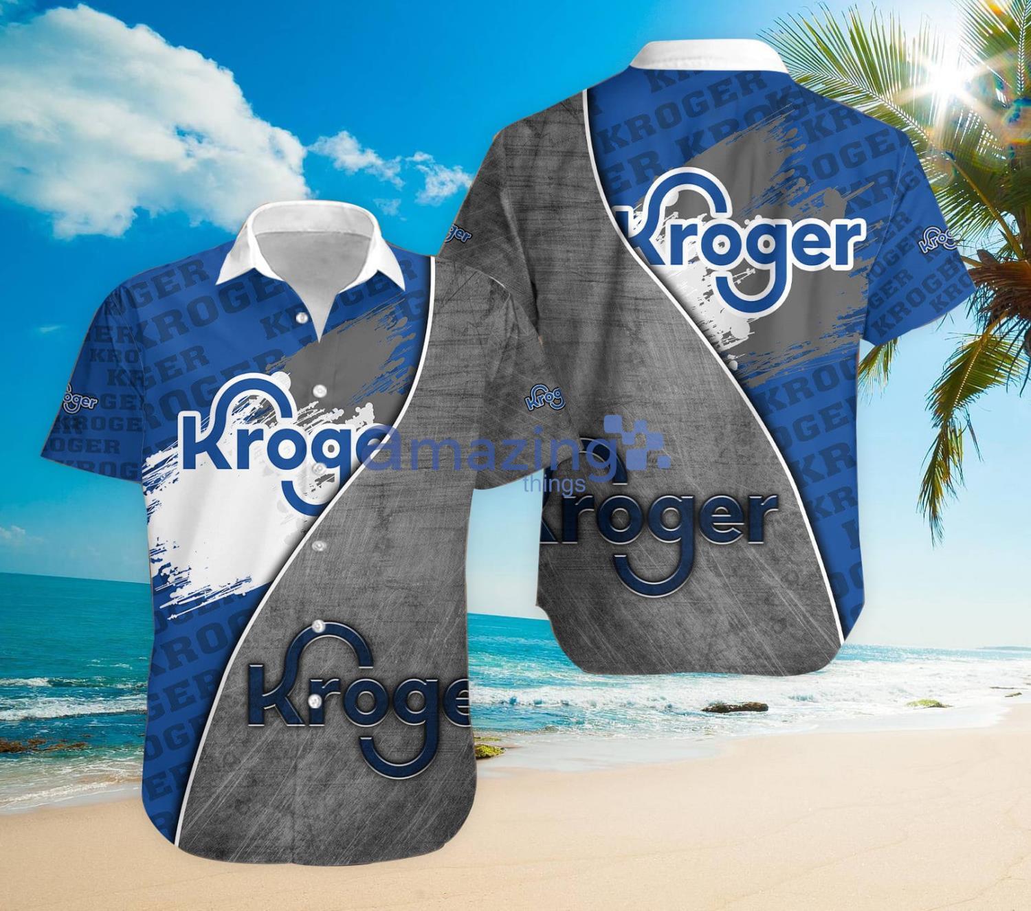 Kroger All Over Printed Hawaiian Shirt Product Photo 1