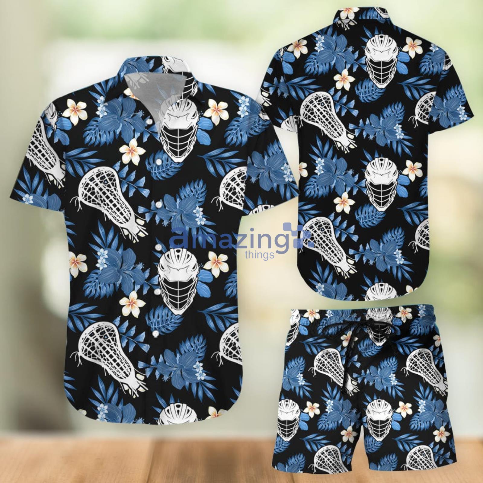 Lacrosse Floral Combo Hawaiian Shirt And Shorts Summer Set Holiday Gift Product Photo 1