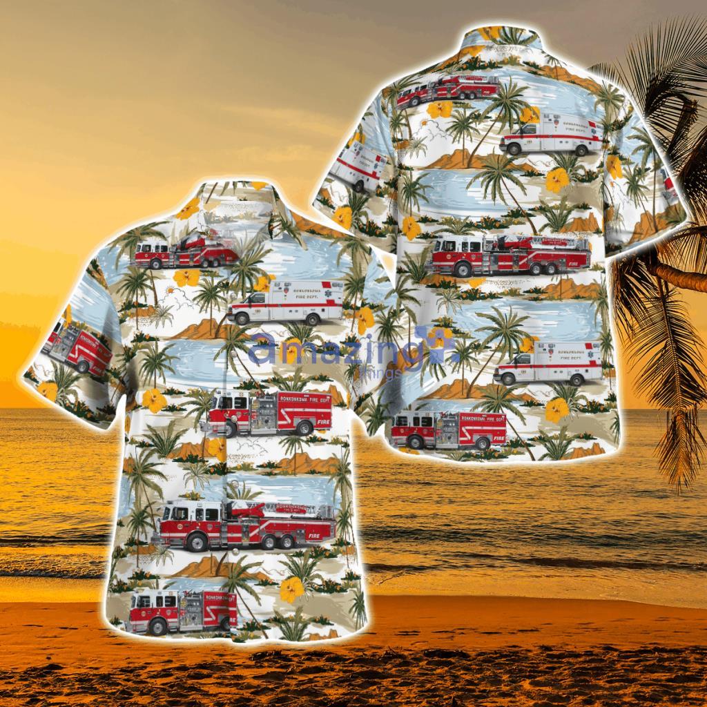 Lake Ronkonkoma, New York, Ronkonkoma Fire Department Hawaiian Shirt - Lake Ronkonkoma, New York, Ronkonkoma Fire Department Hawaiian Shirt
