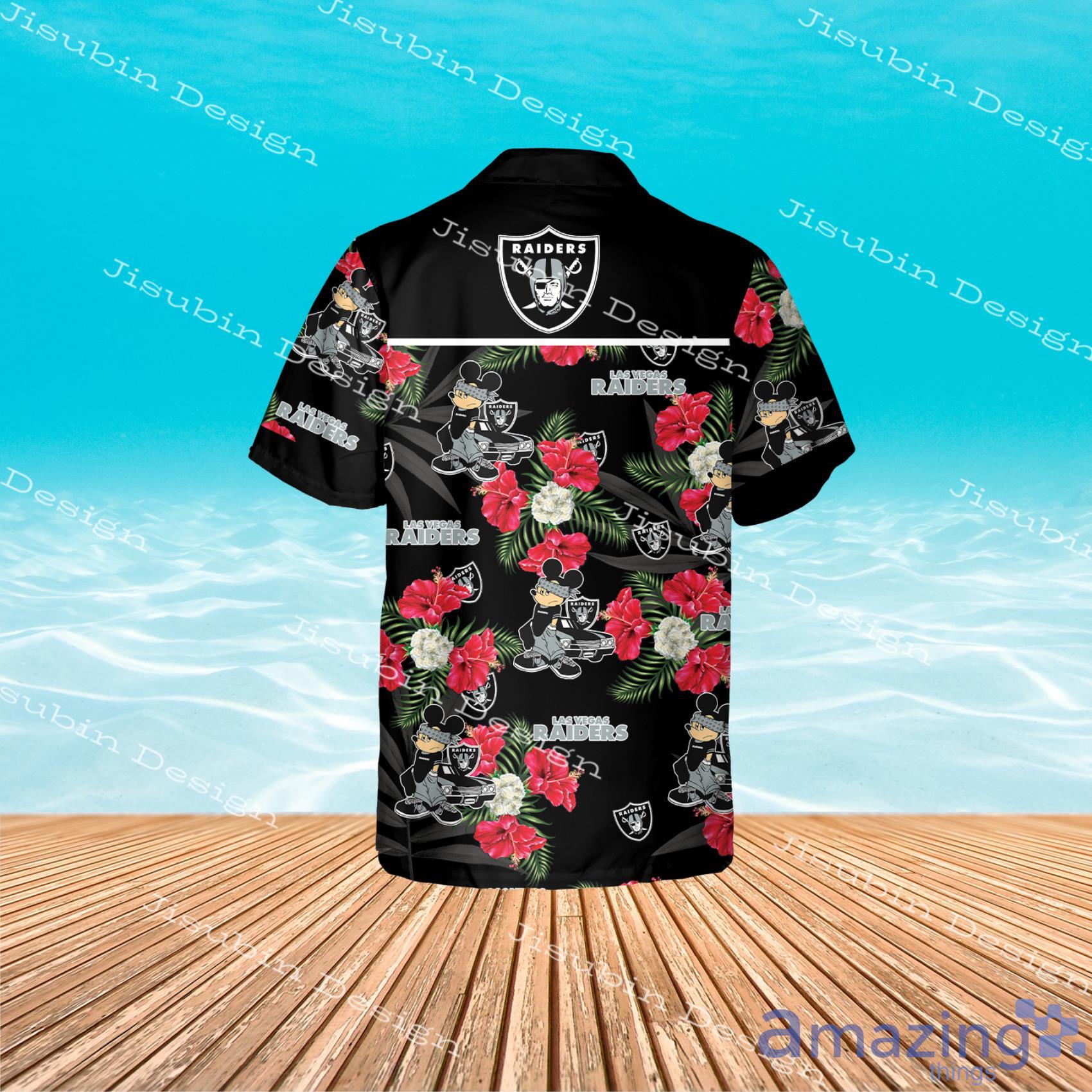 Las Vegas Raiders Tropical Flowers For Fans Hawaiian Shirt and Short -  Banantees