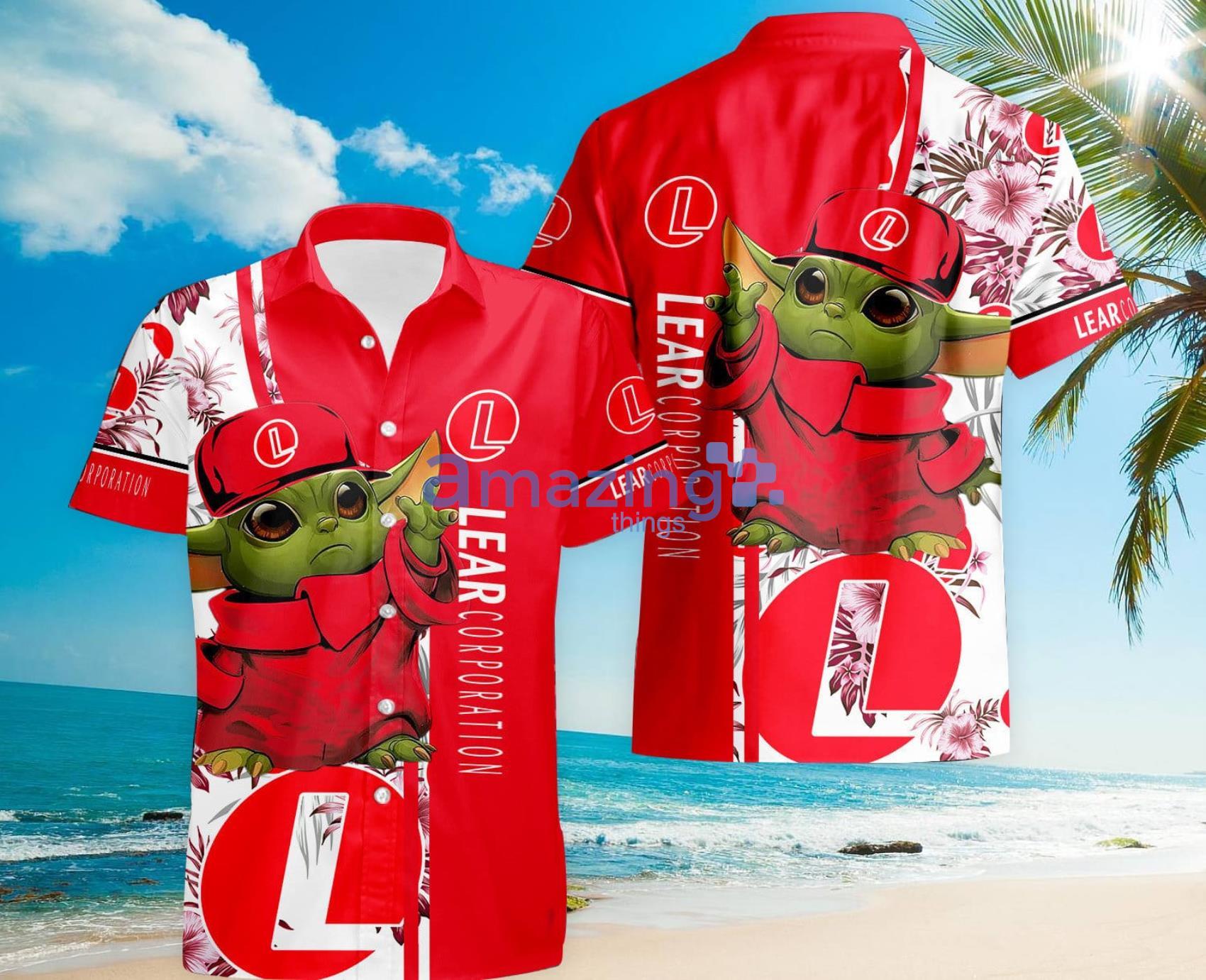 Lear Corporation Baby Yoda Lover Tropical Hawaiian Shirt Product Photo 1