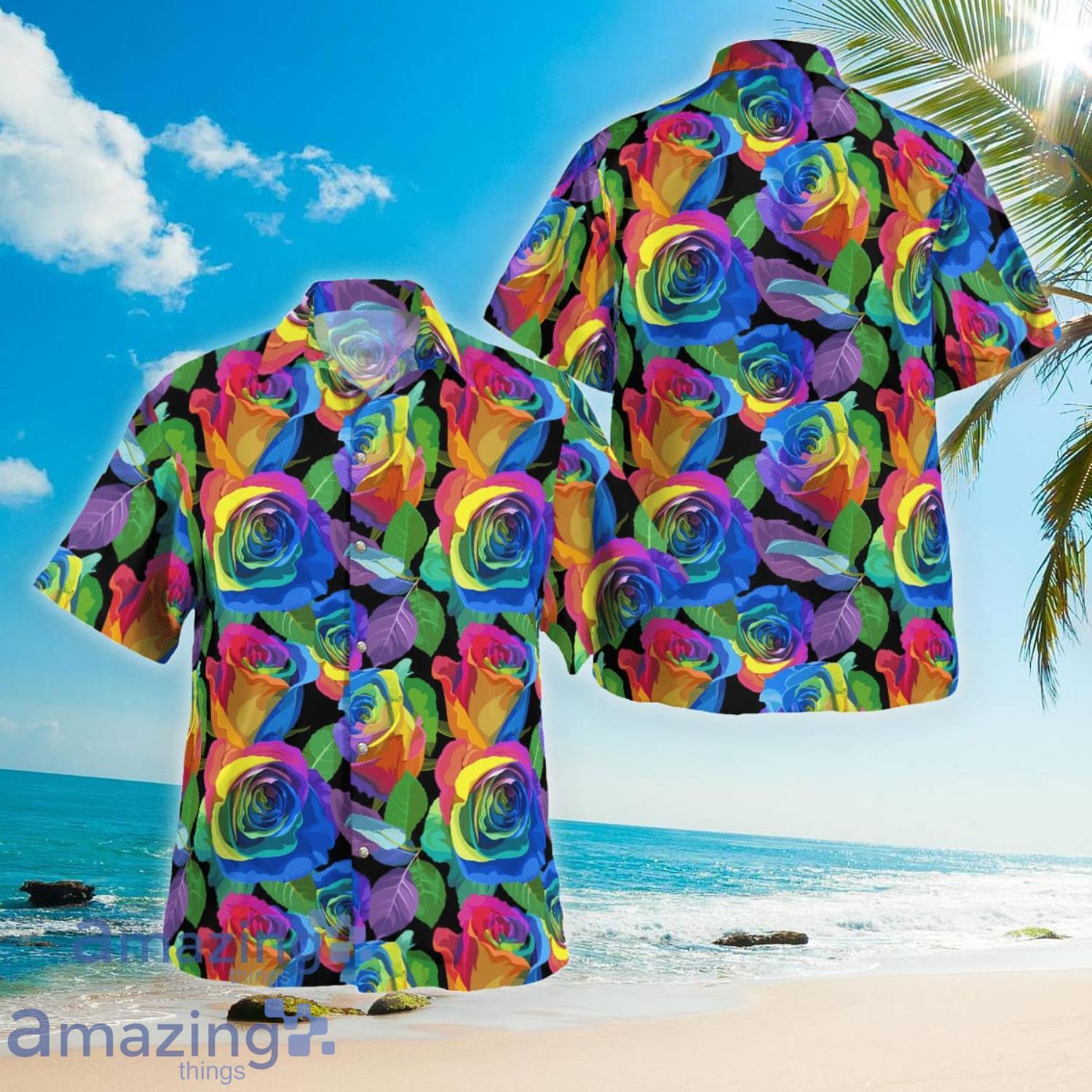 LGBT Flower Aloha Short Sleeve Hawaiian Shirt Summer Gift Product Photo 1