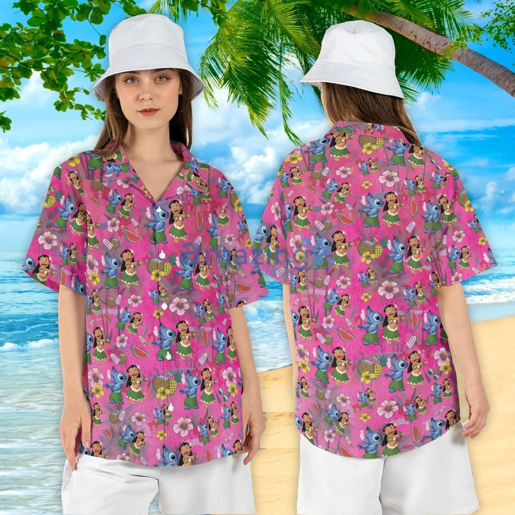 Lilo And Stitch Hawaiian Shirt Disneyland Trip Stitch Tropical Shirt Stitch Lover Short Sleeve Shirt Stitch Aloha Shirt Product Photo 1