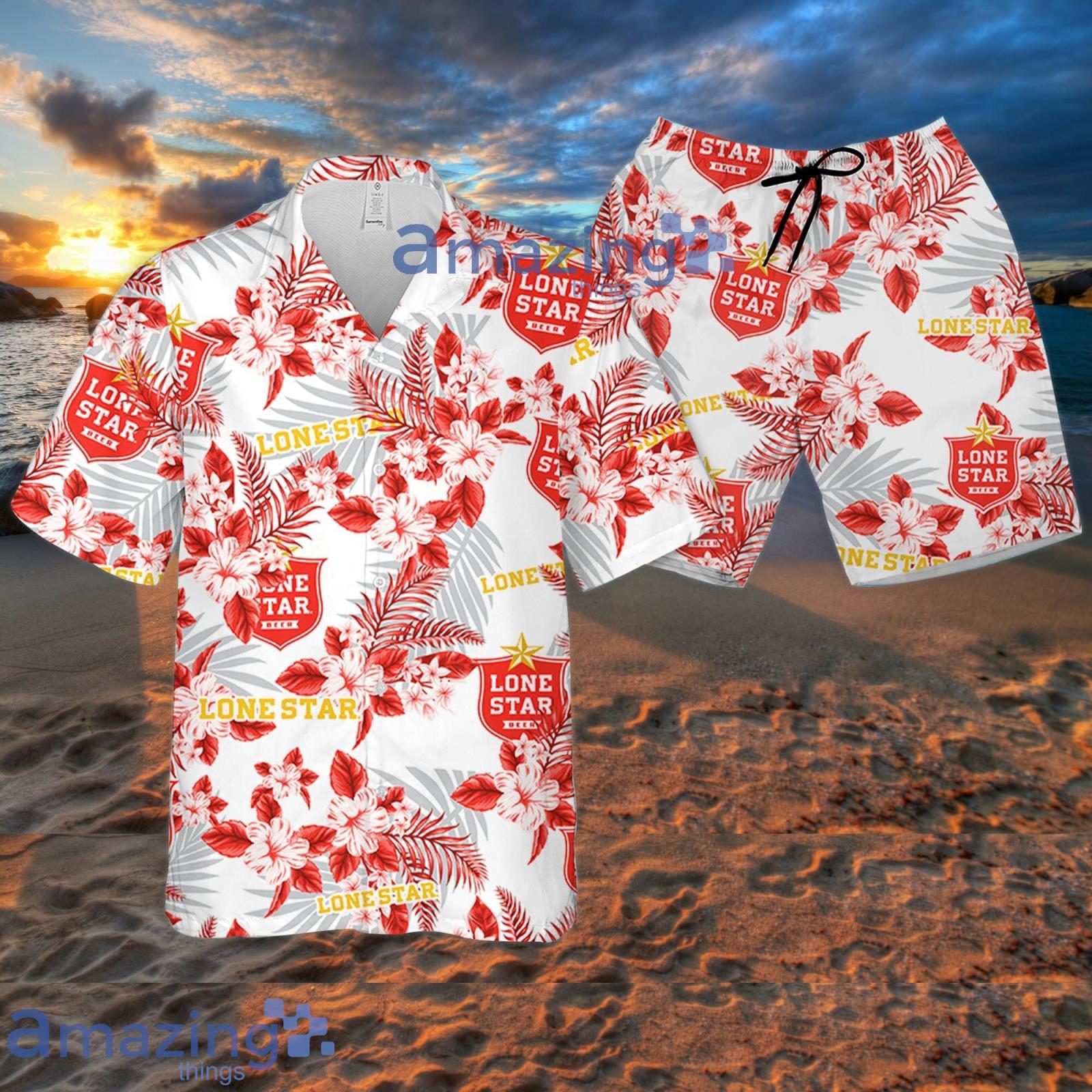 Lone Star Flowers Pattern Hawaiian Shirt Summer Gift For Beer Lover Product Photo 1