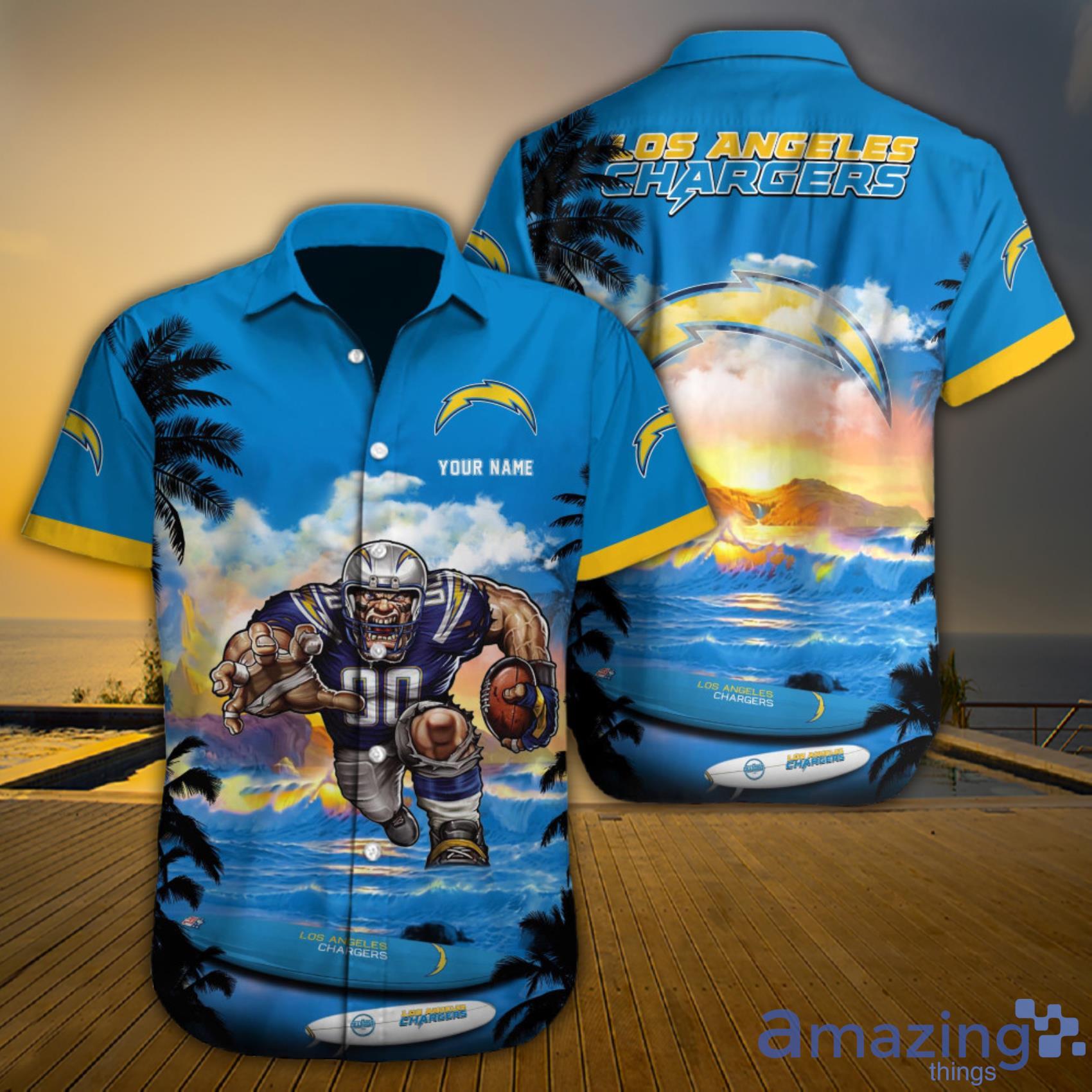 Custom Name Los Angeles Chargers NFL Aloha Hawaiian Shirt –