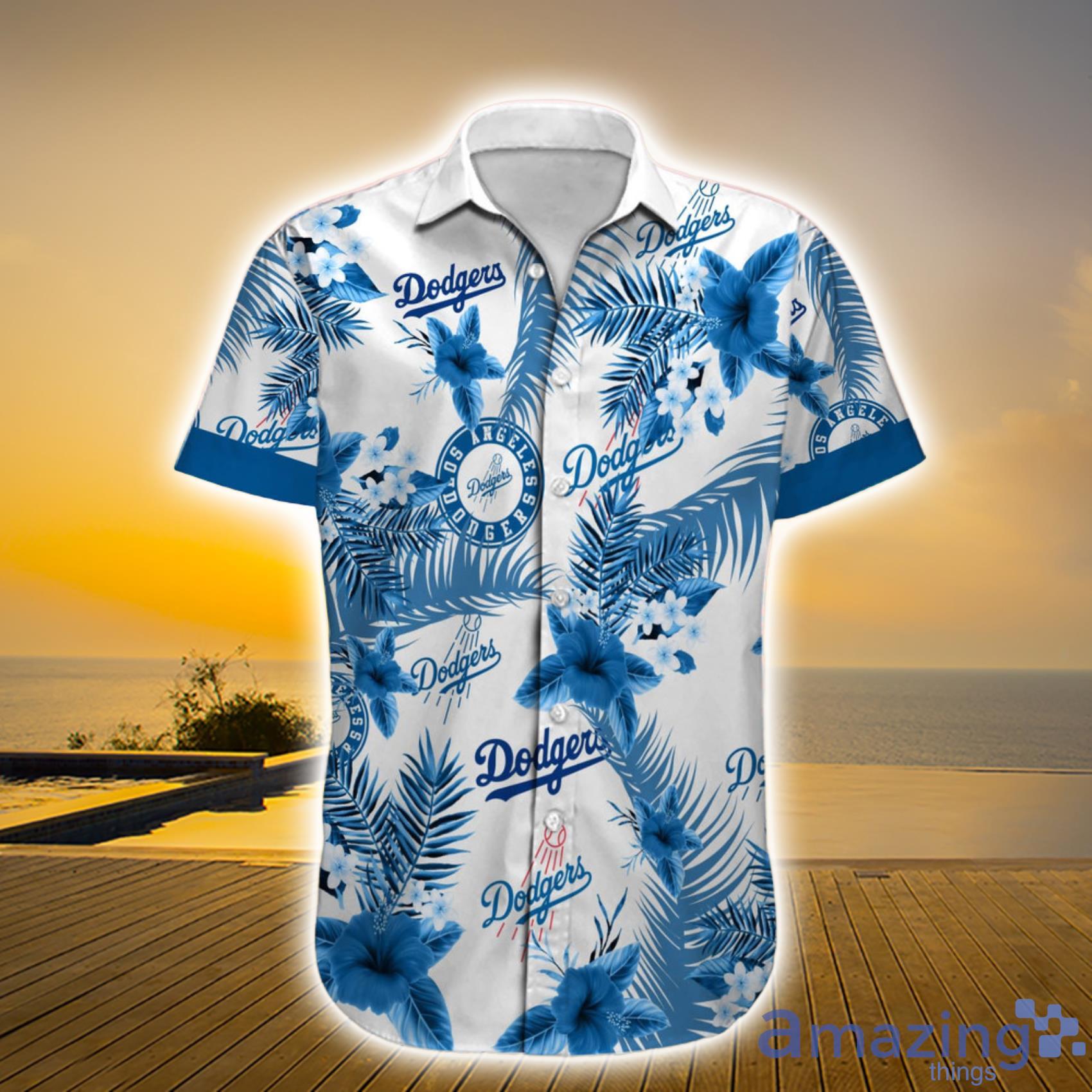 Los Angeles Dodgers Scenic Hawaiian Shirt