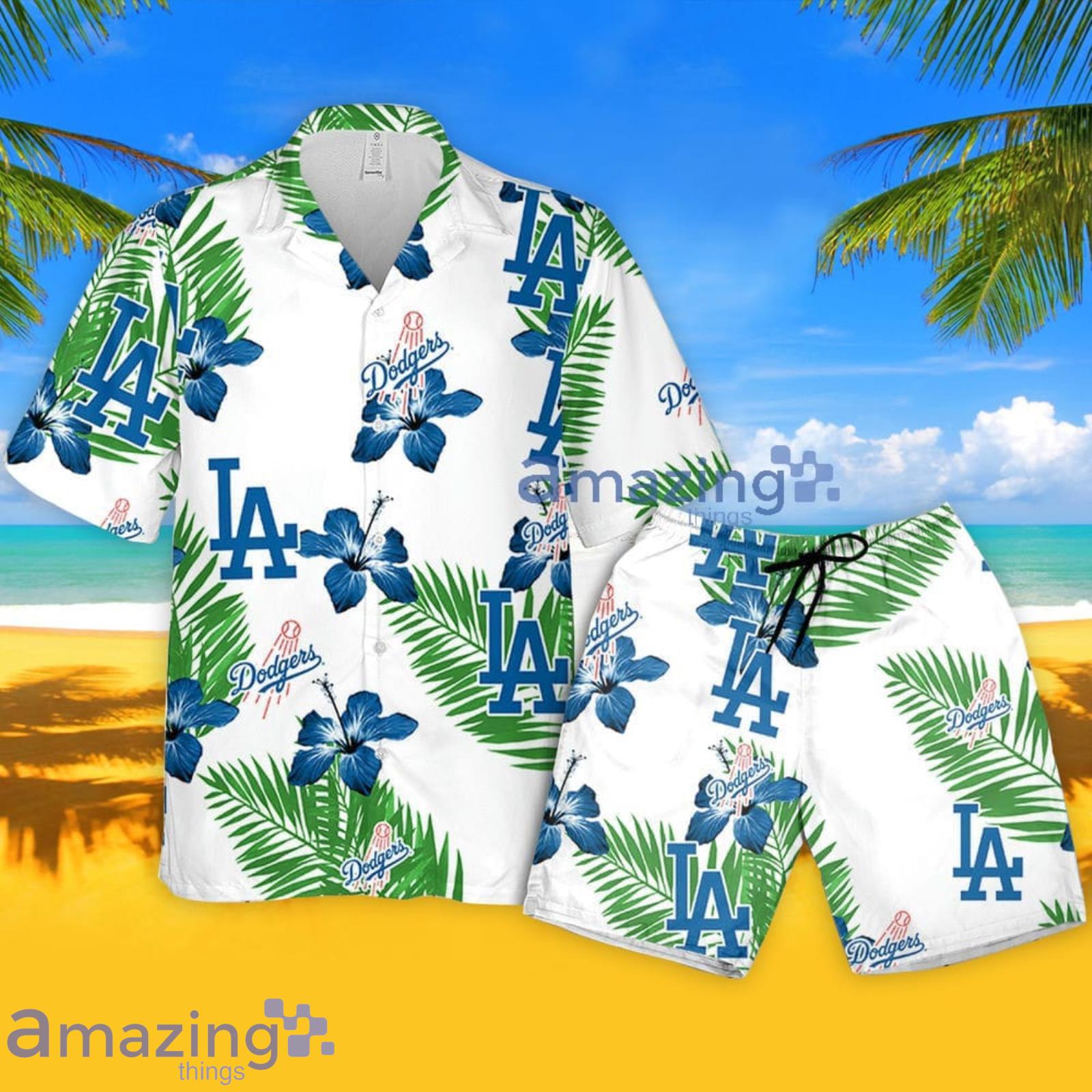 Los Angeles Dodgers Daisy Flower All Over Print Hawaiian Shirt