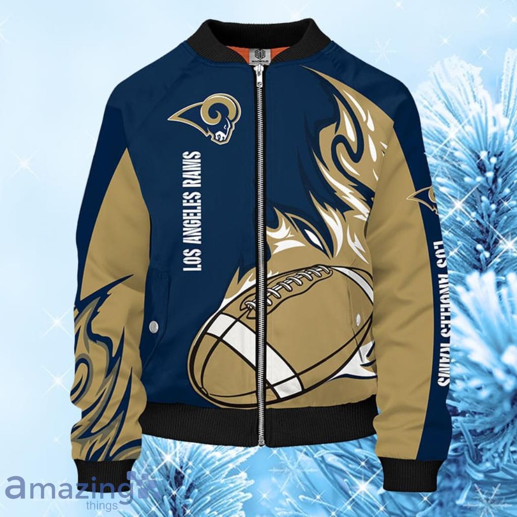Los Angeles Rams NFL Blue Bomber Jacket 3D - Los Angeles Rams NFL Blue Bomber Jacket 3D Los Angeles Rams NFL Blue Bomber Jacket 3D - Los Angeles Rams NFL Blue Bomber Jacket 3D