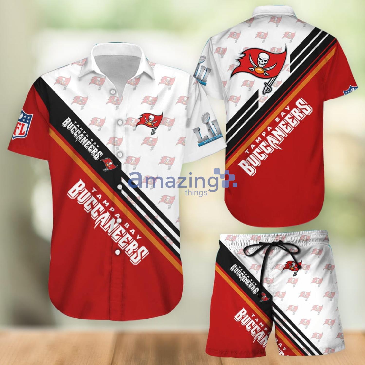 Love Tampa Bay Buccaneers Aloha Combo Hawaiian Shirt And Shorts Gift For Summer Vacation Product Photo 1